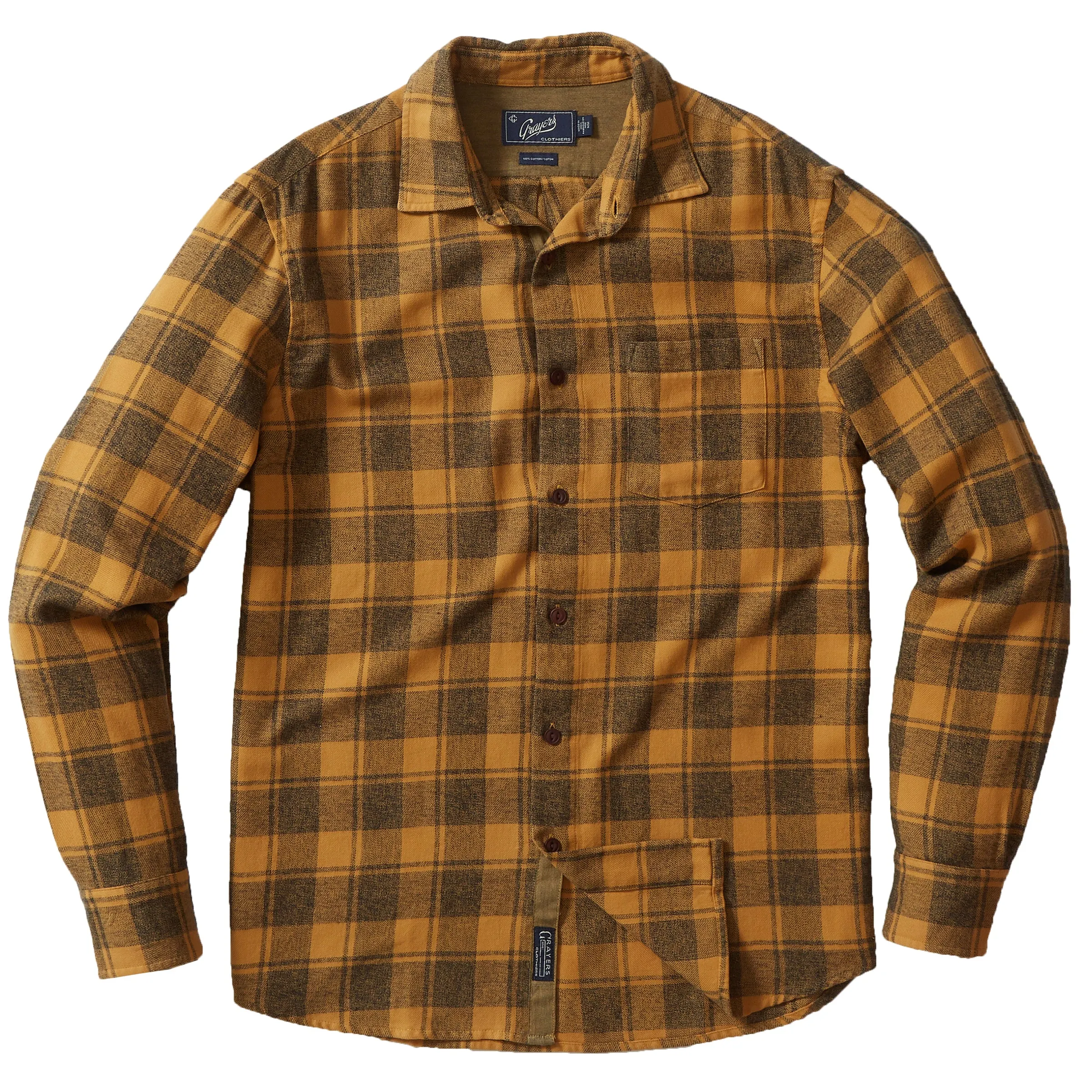 Jaspe Midweight Twill - Spruce Yellow Plaid (Final Sale)