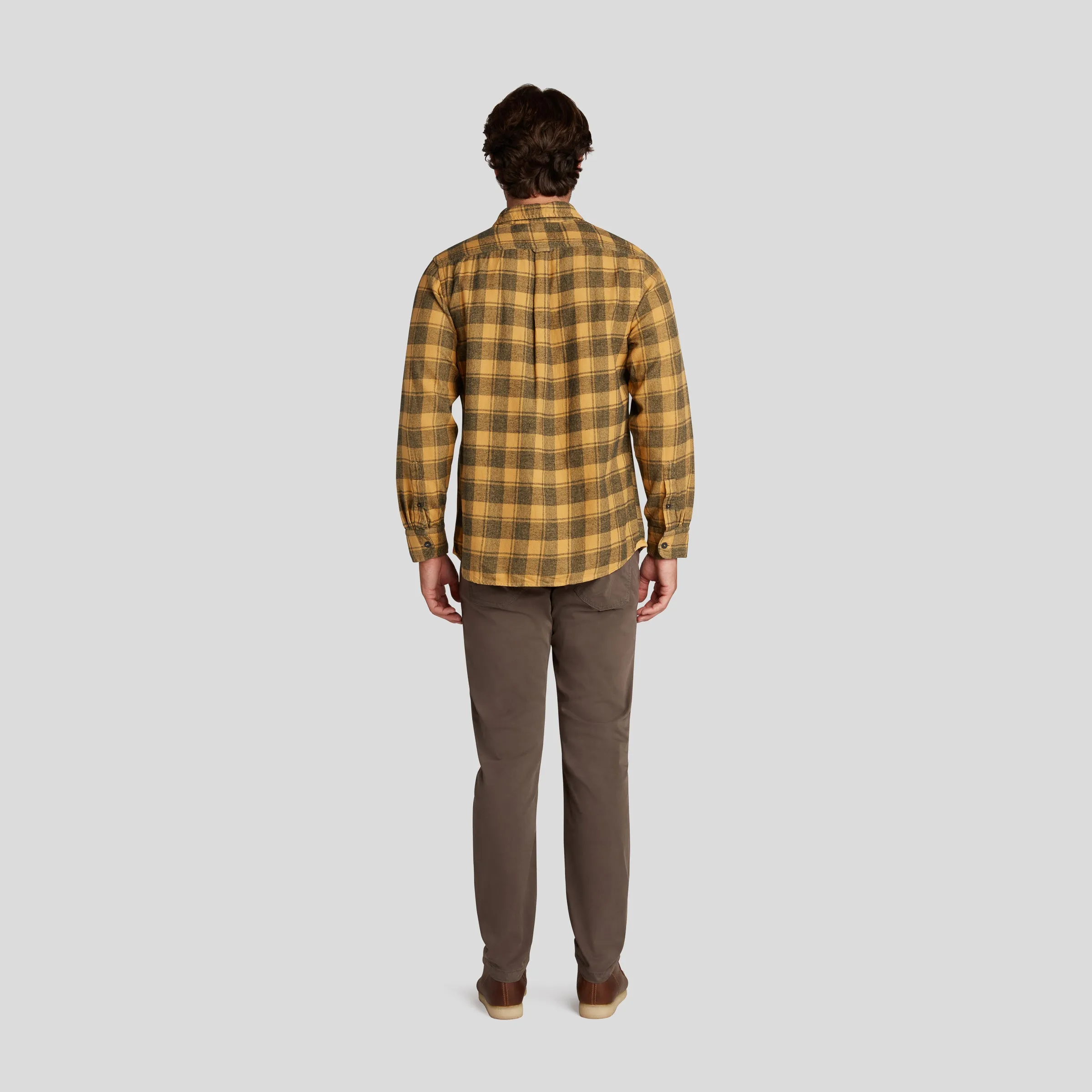 Jaspe Midweight Twill - Spruce Yellow Plaid (Final Sale)