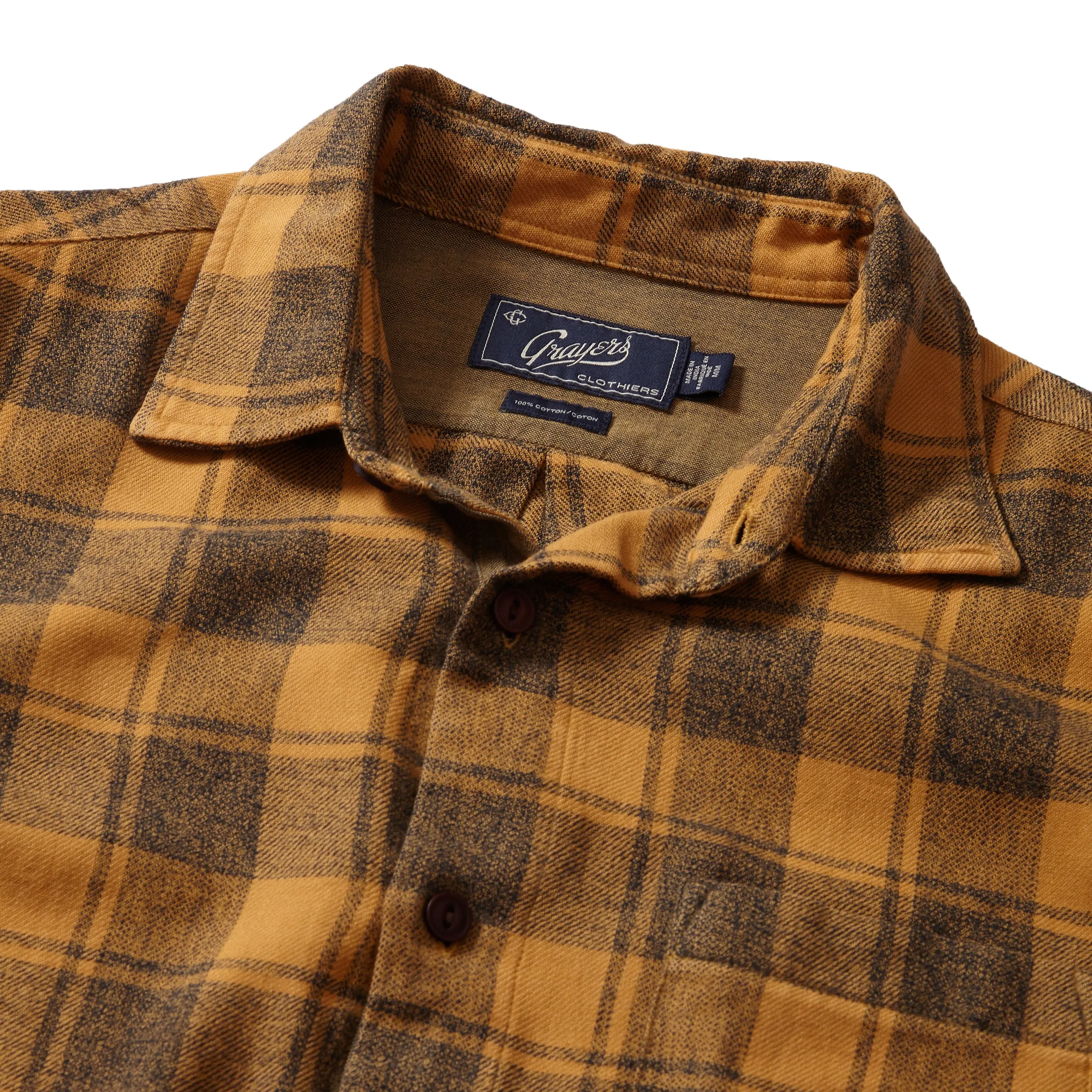 Jaspe Midweight Twill - Spruce Yellow Plaid (Final Sale)
