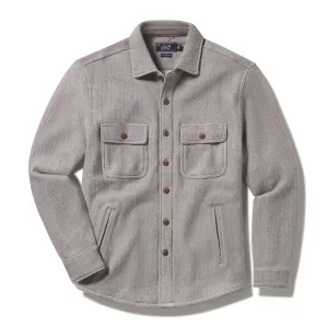 Jojo Herringbone Shirt Jacket - Light Gray