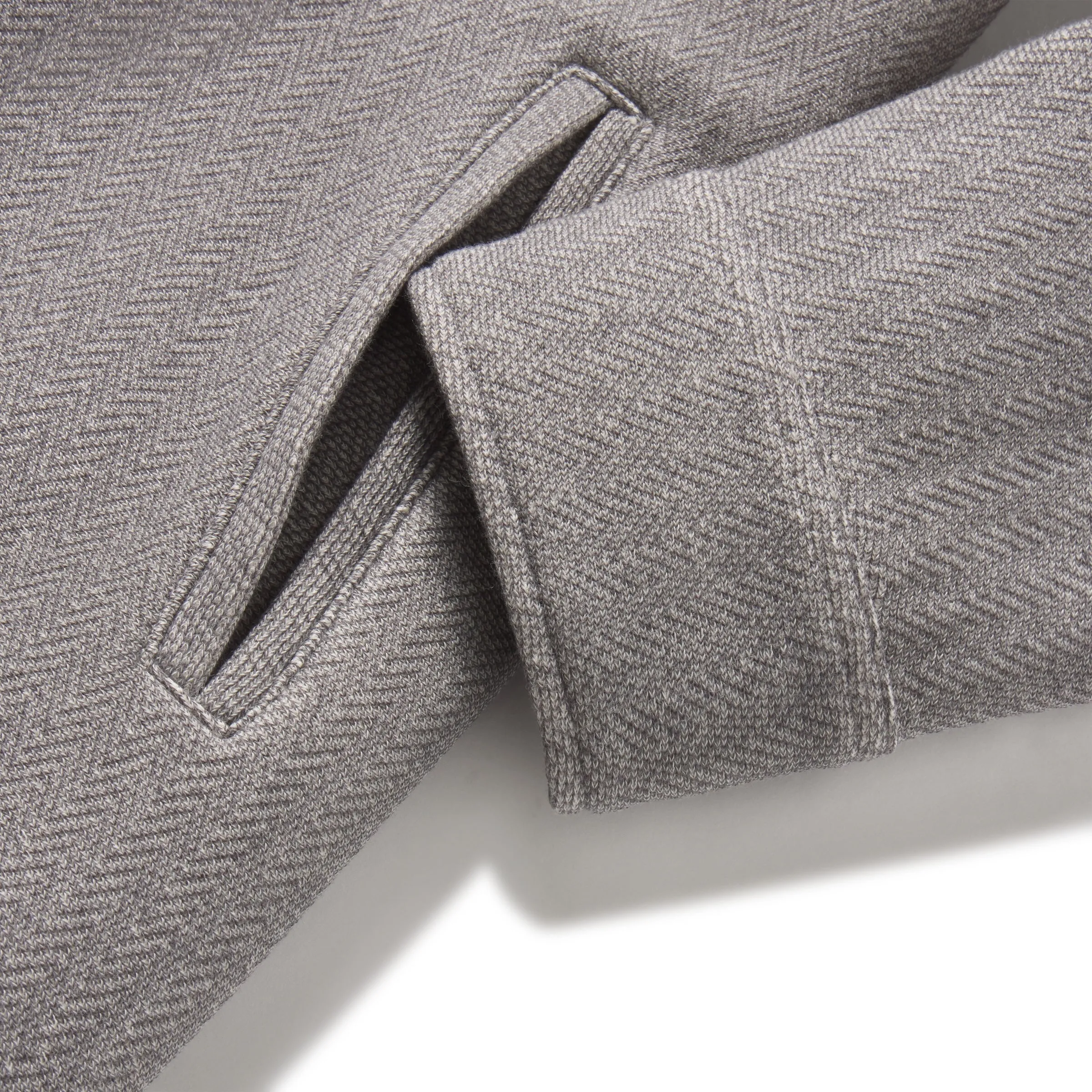 Jojo Herringbone Shirt Jacket - Light Gray