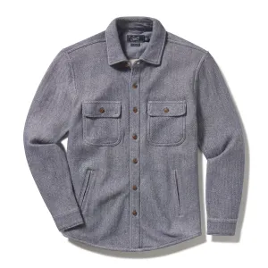 Jojo Herringbone Shirt Jacket - Ombre Blue