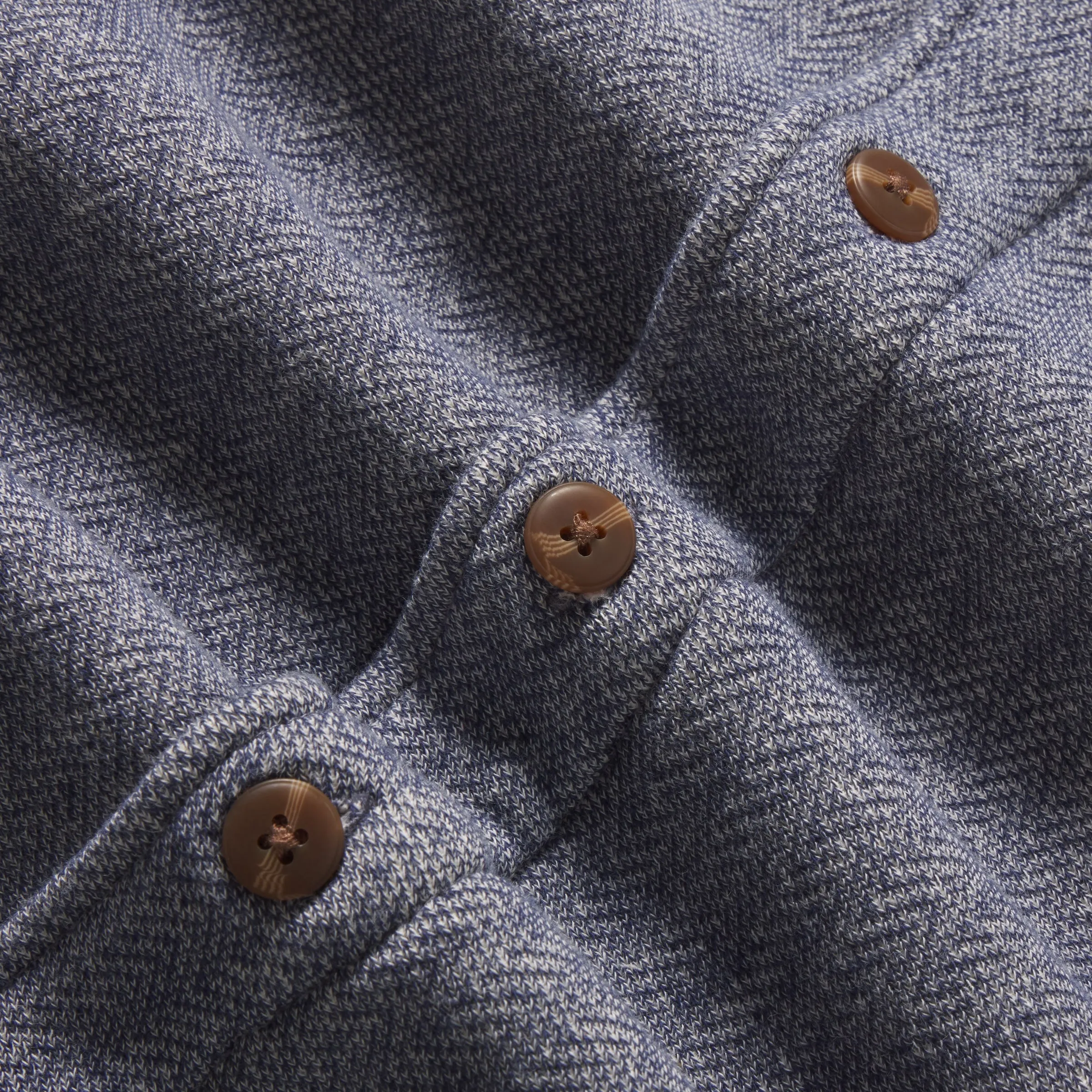 Jojo Herringbone Shirt Jacket - Ombre Blue