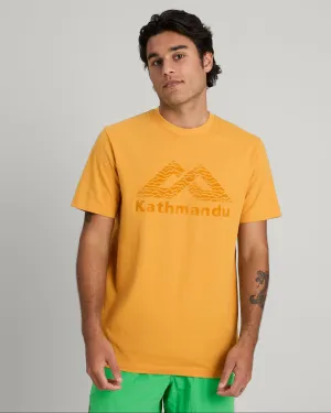 Kathmandu Logo Men's Short Sleeve T-shirt - Mustard Yellow
