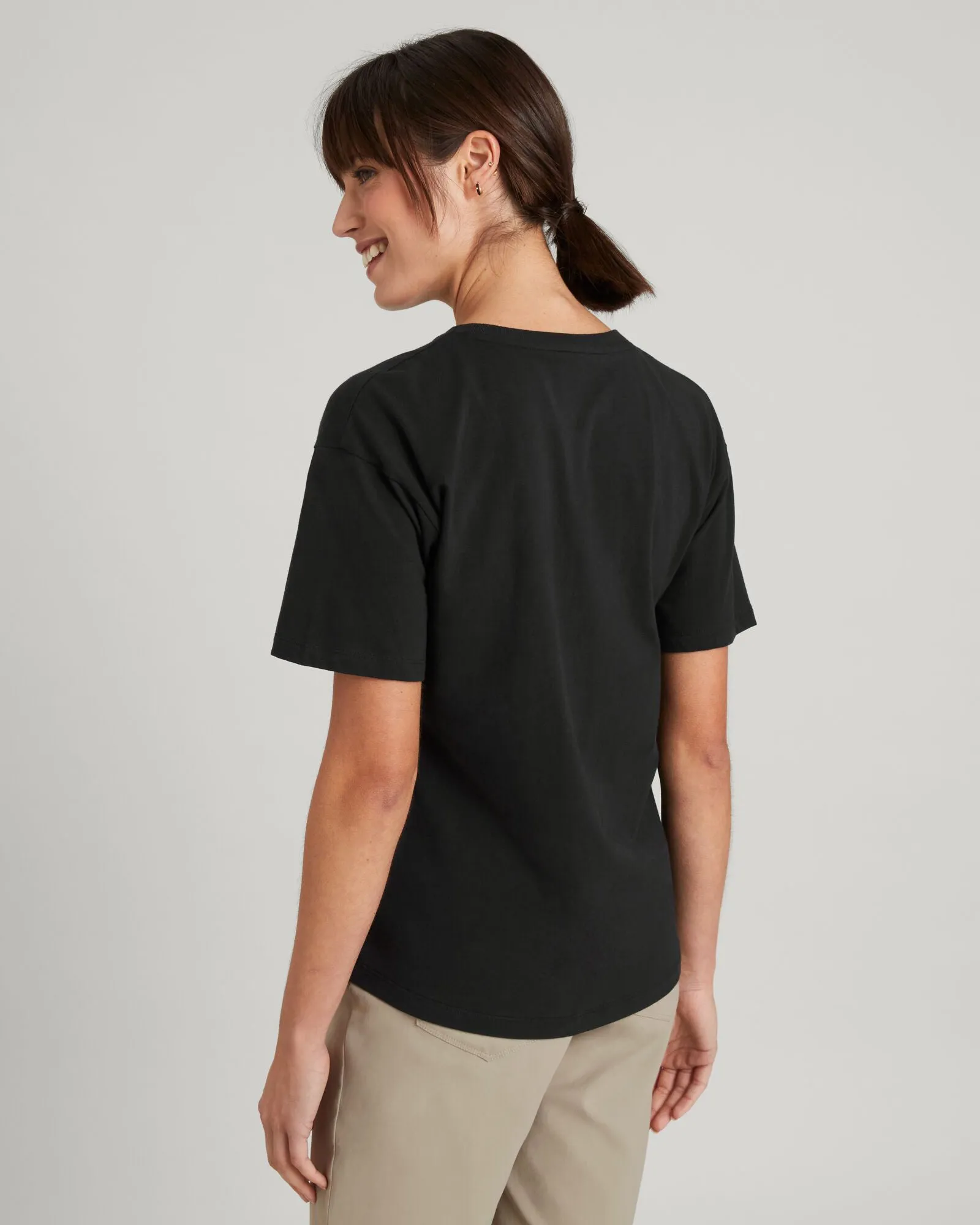 Kathmandu Logo Women's Short Sleeve T-shirt - Black Stingray