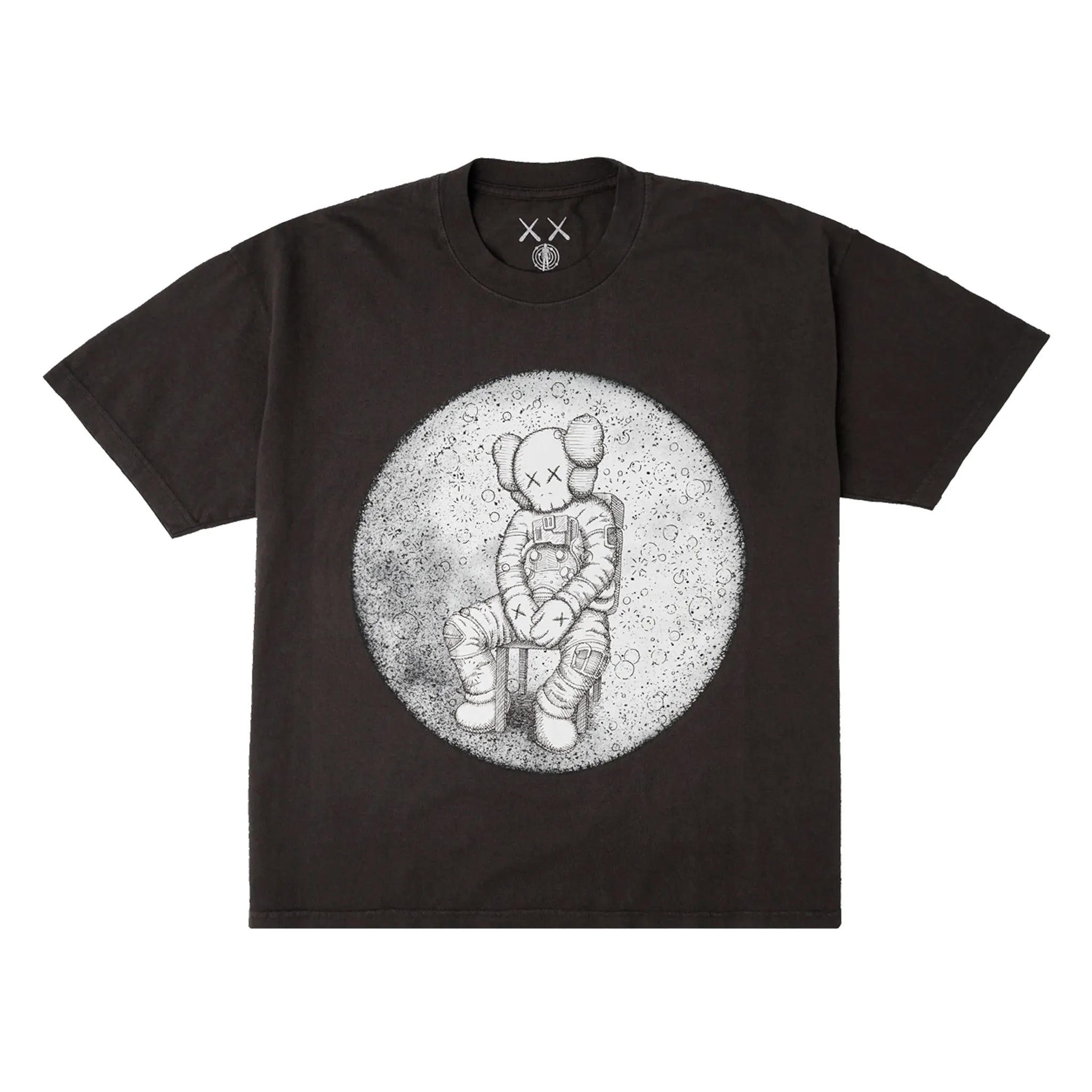 Kid Cudi x KAWS Moon Tee - Charcoal