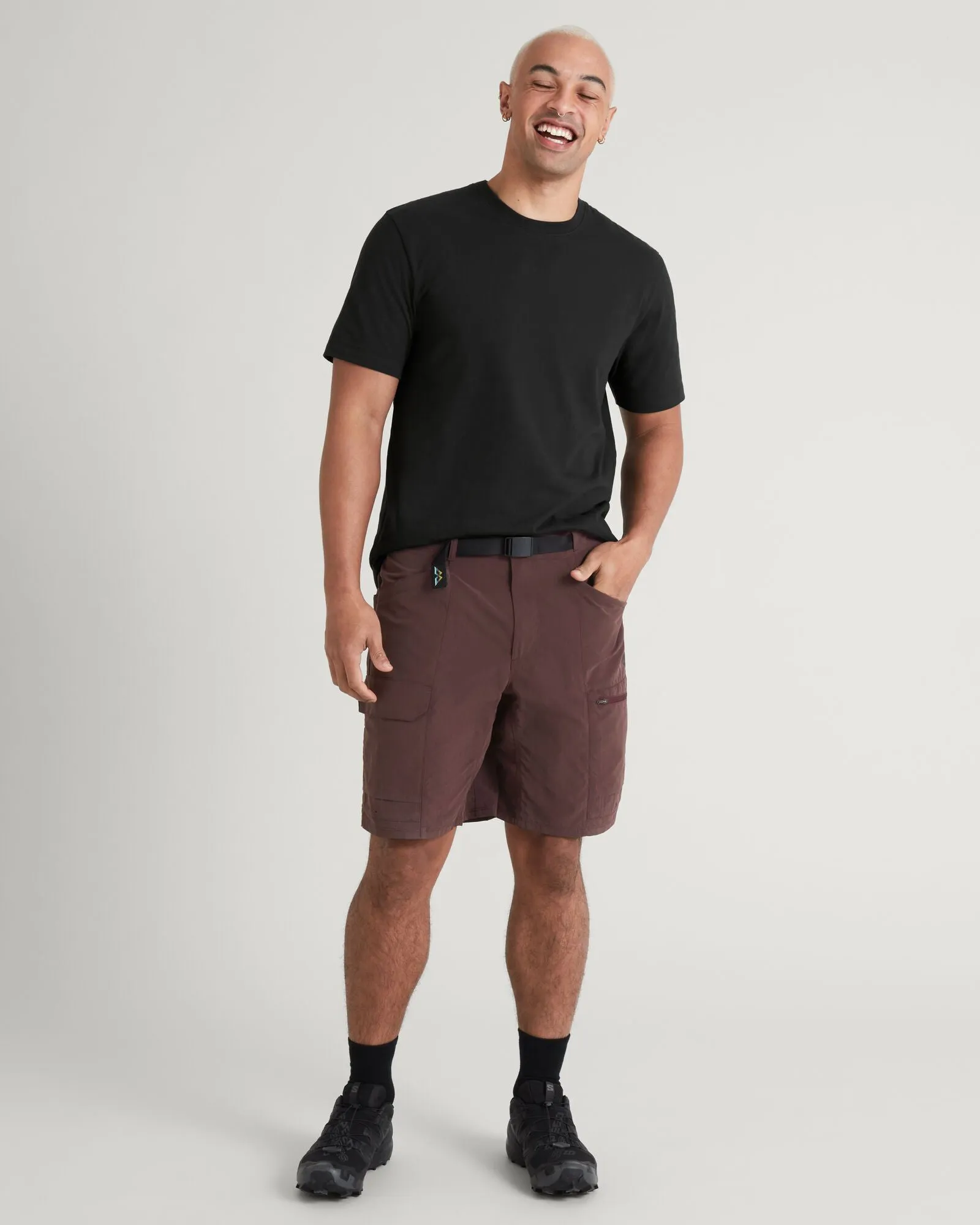 KMD Solid Men's Short Sleeve T-shirt - Black Stingray