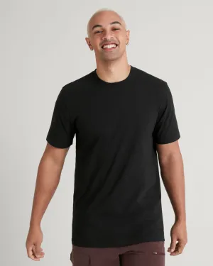 KMD Solid Men's Short Sleeve T-shirt - Black Stingray