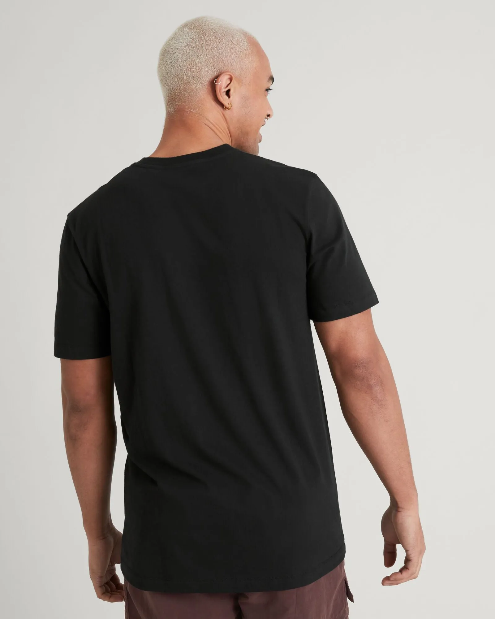 KMD Solid Men's Short Sleeve T-shirt - Black Stingray