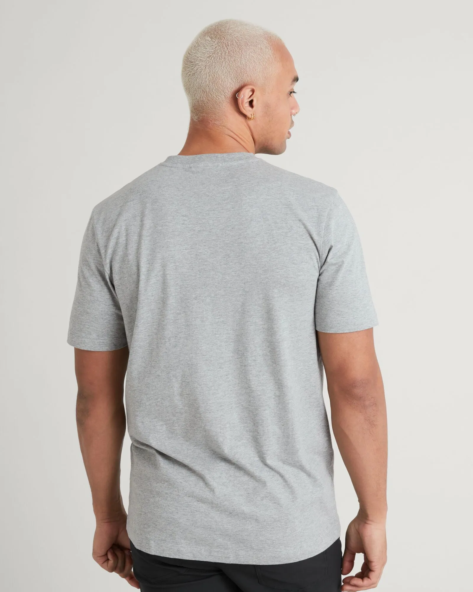 KMD Solid Men's Short Sleeve T-shirt - Light Grey Marle