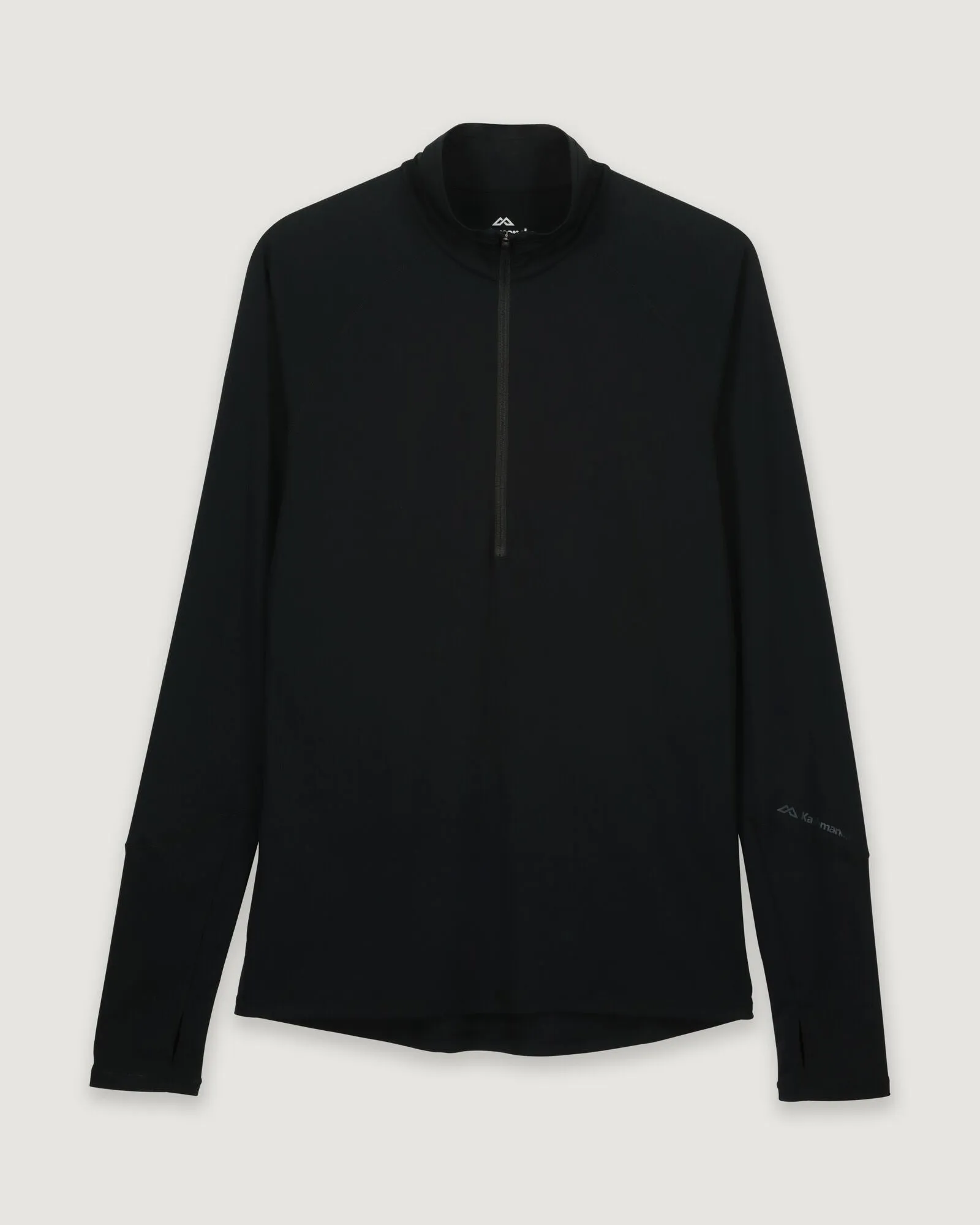 KMDAction Men's Long Sleeve Quarter Zip Top - Black