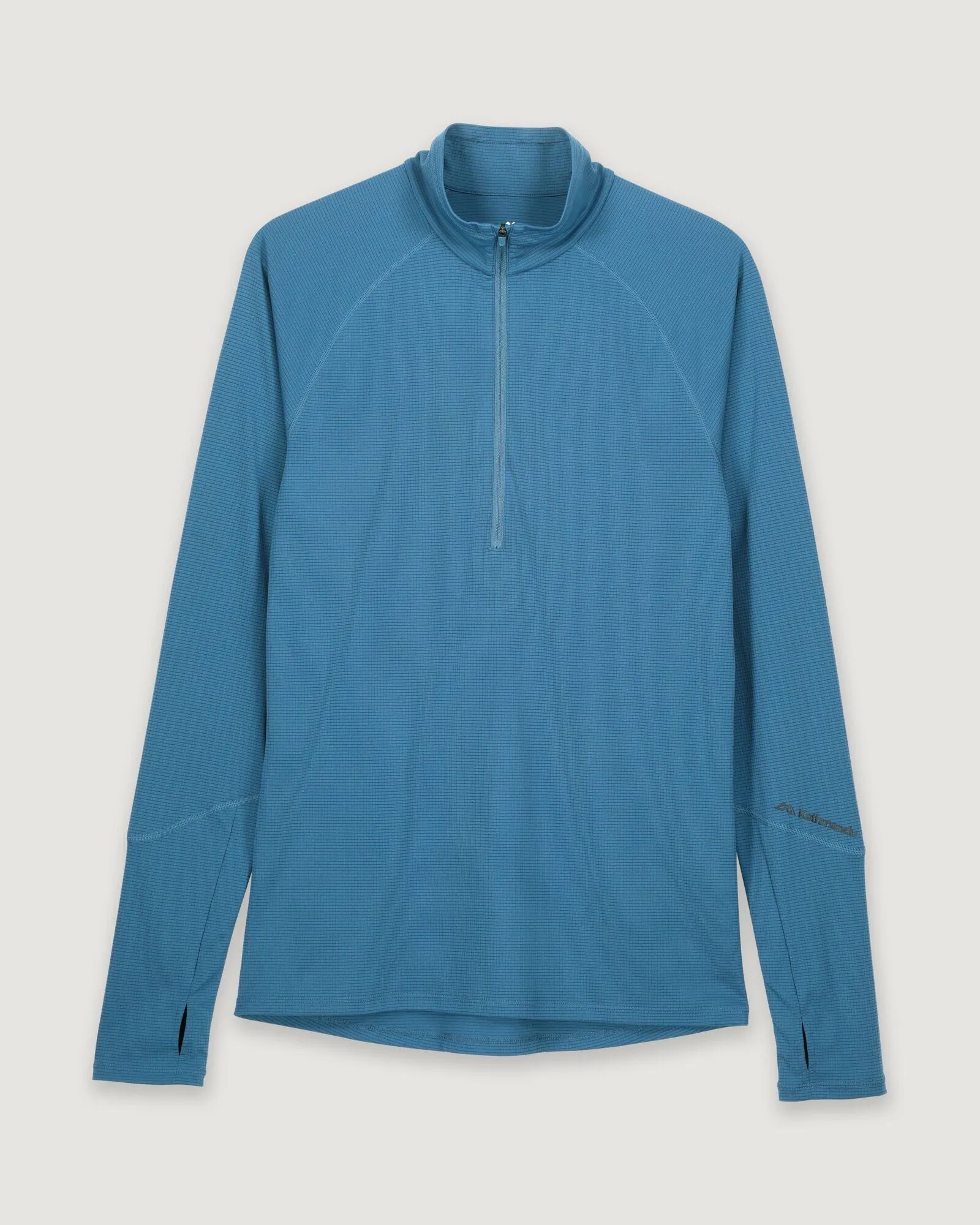 KMDAction Men's Long Sleeve Quarter Zip Top - Steel Blue