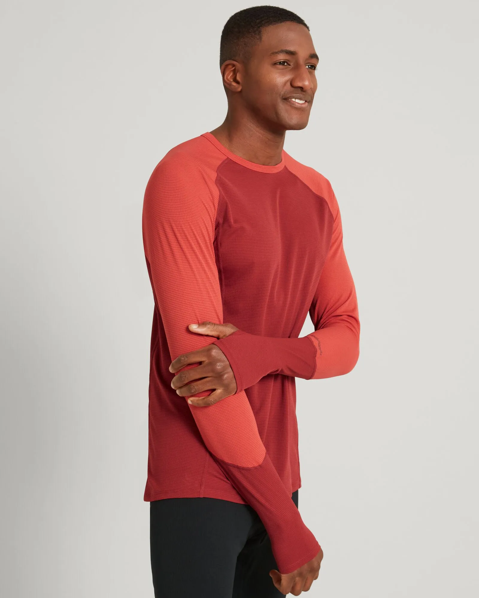 KMDAction Men's Long Sleeve Top - Warm Spice/Umber