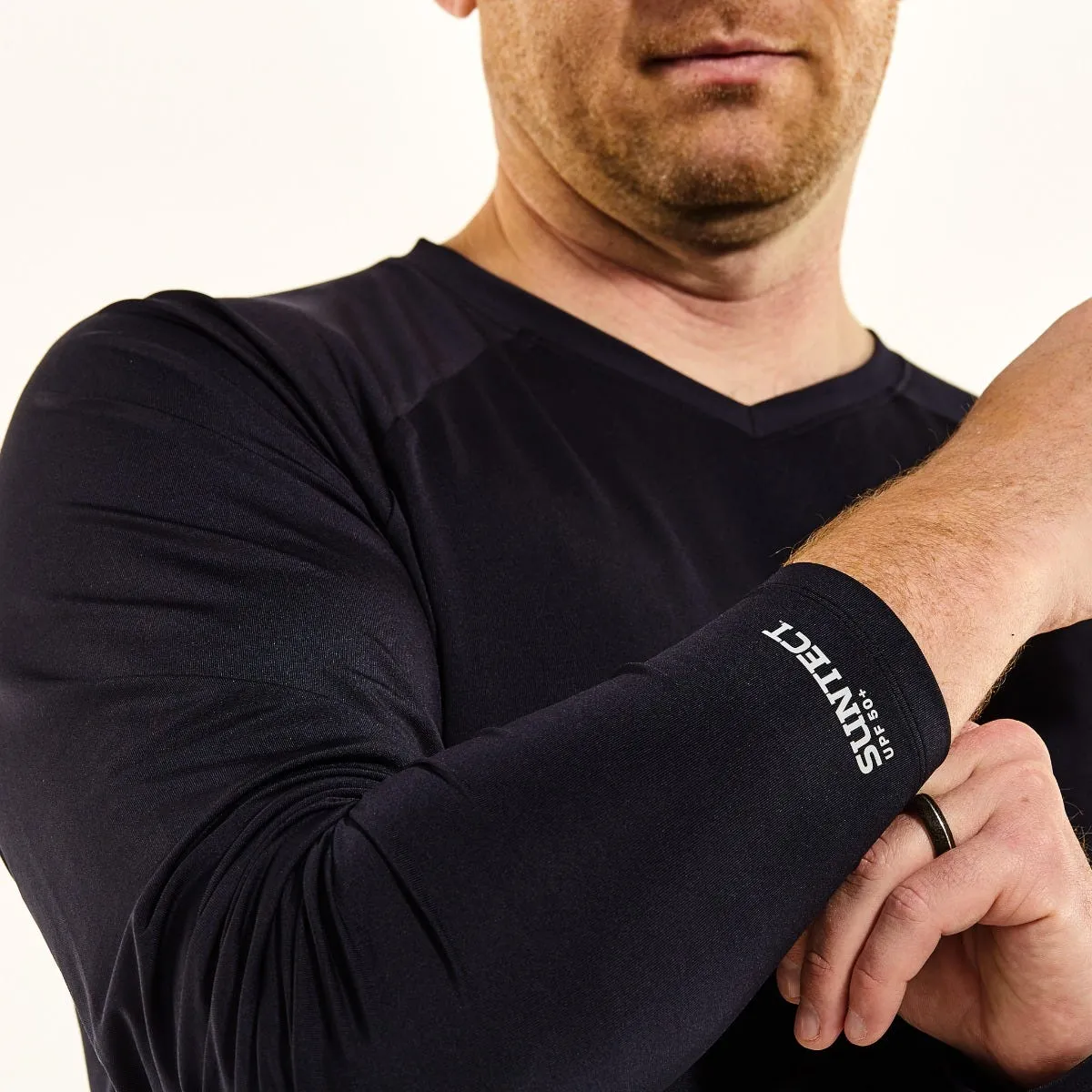 Men's Bosun V-Neck Long Sleeve Tee | Jet Black