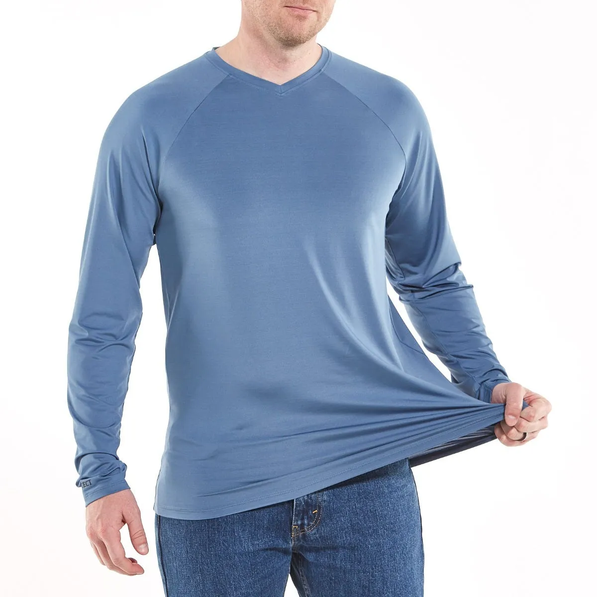 Men's Bosun V-Neck Long Sleeve Tee | Lake Water