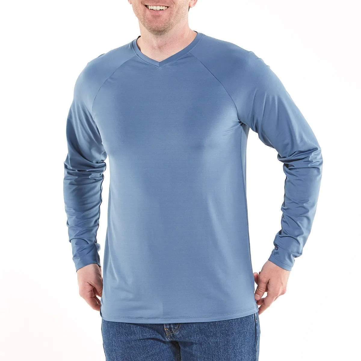 Men's Bosun V-Neck Long Sleeve Tee | Lake Water