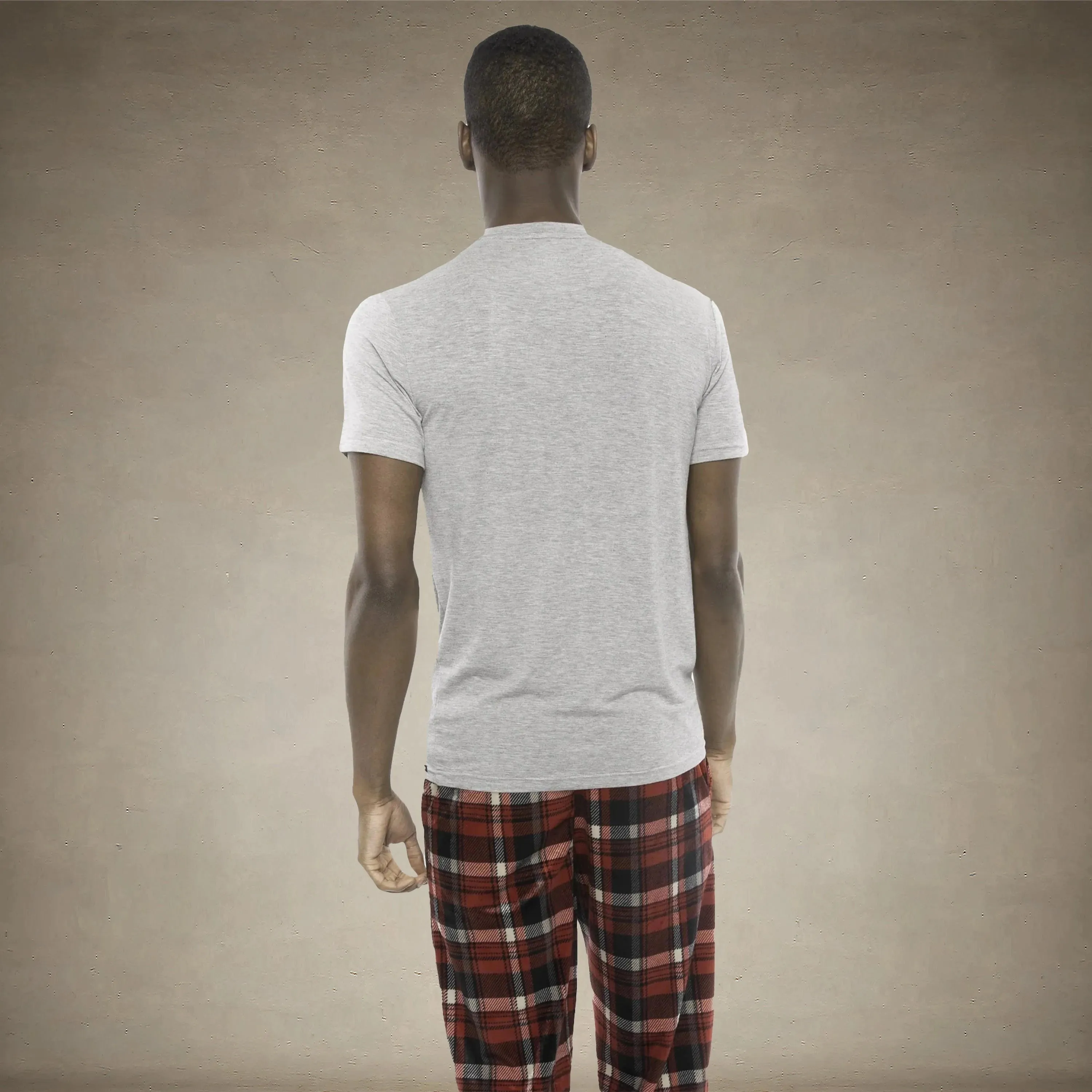 Men's Short Sleeve Bamboo Rayon Sleep Shirt - Grey - FINAL SALE
