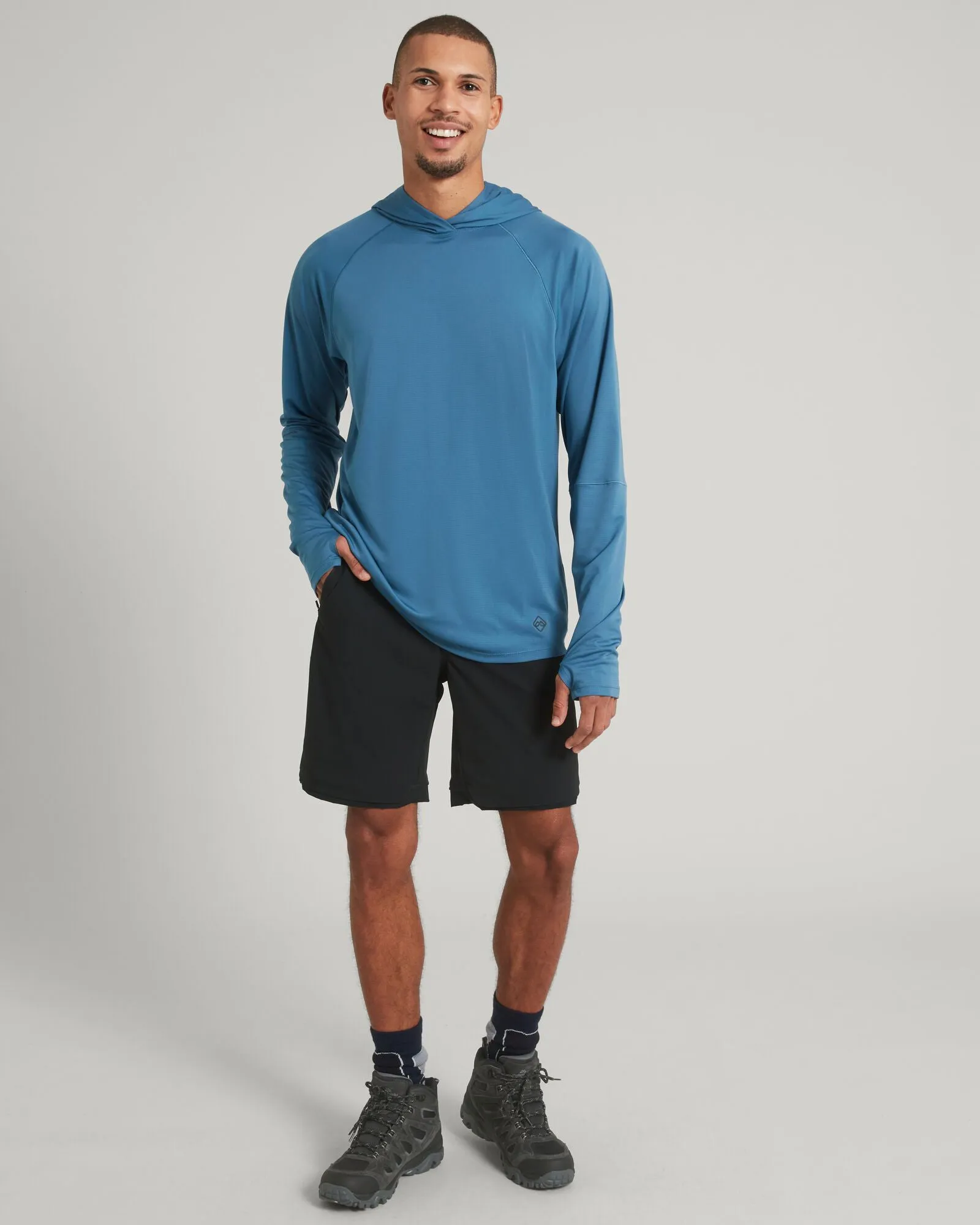 Men's SUN-Stopper Hoodie - Steel Blue