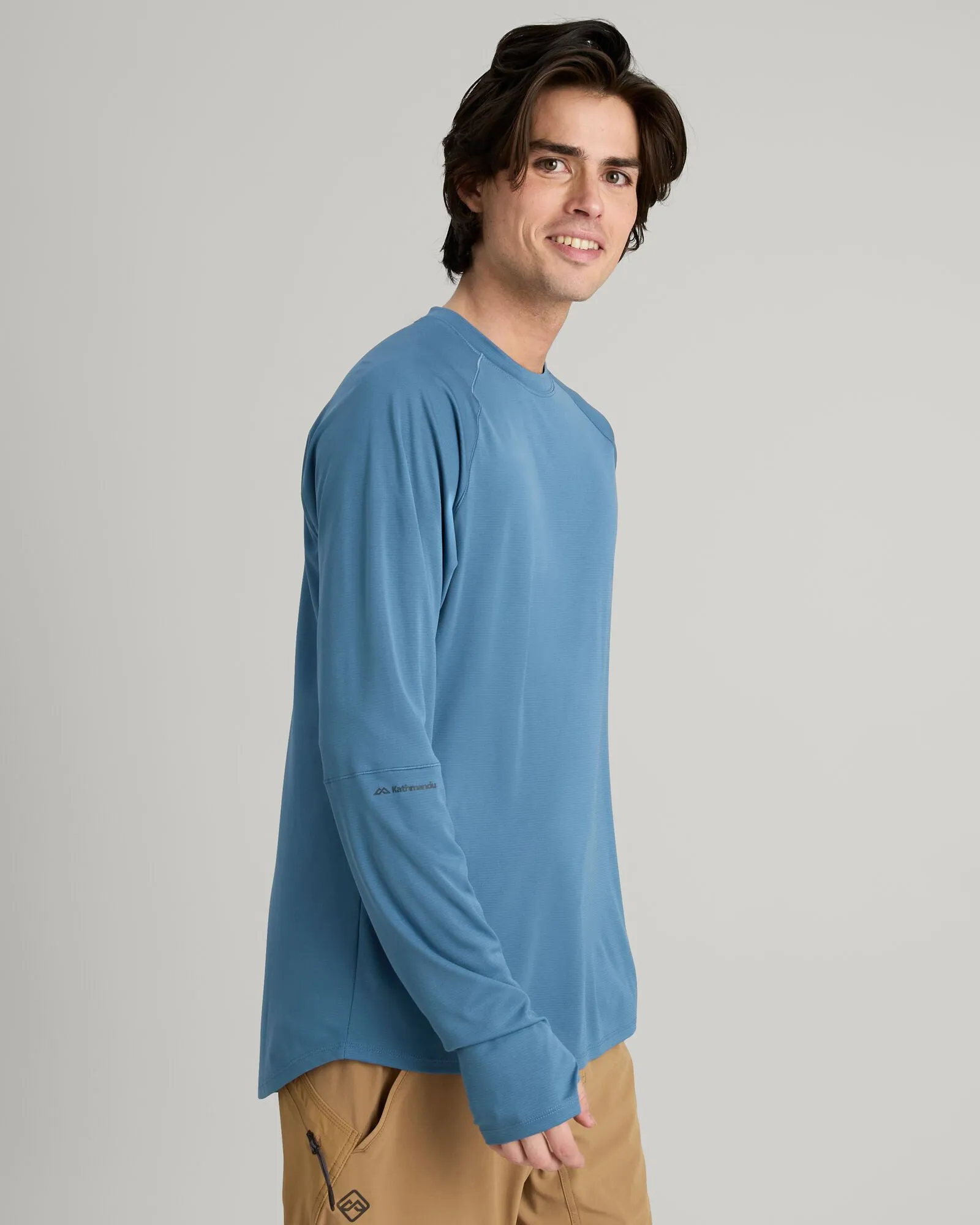 Men's SUN-Stopper Long Sleeve Top - Steel Blue