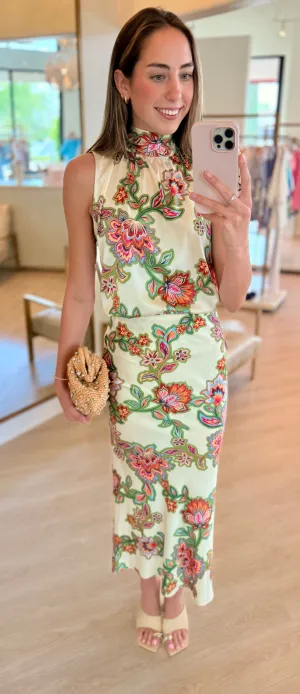 Mi92167 Lattice Floral Top