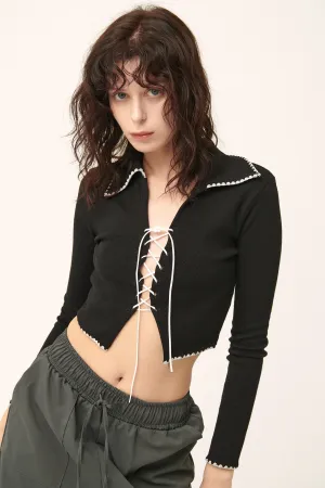Milla Open Front Crop Top