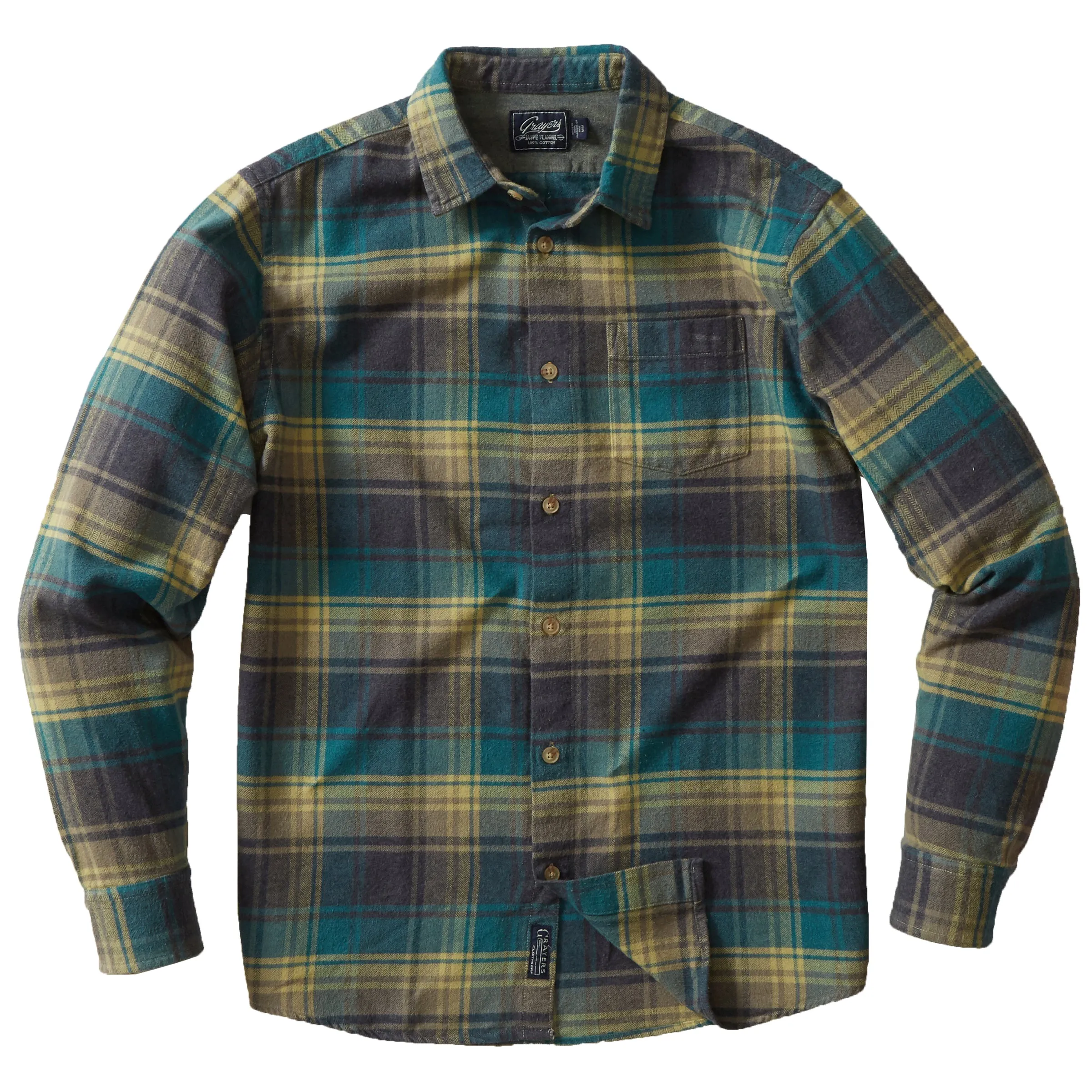 Palisades 3 Ply Jaspe Flannel - Pineapple Slice Plaid (Final Sale)