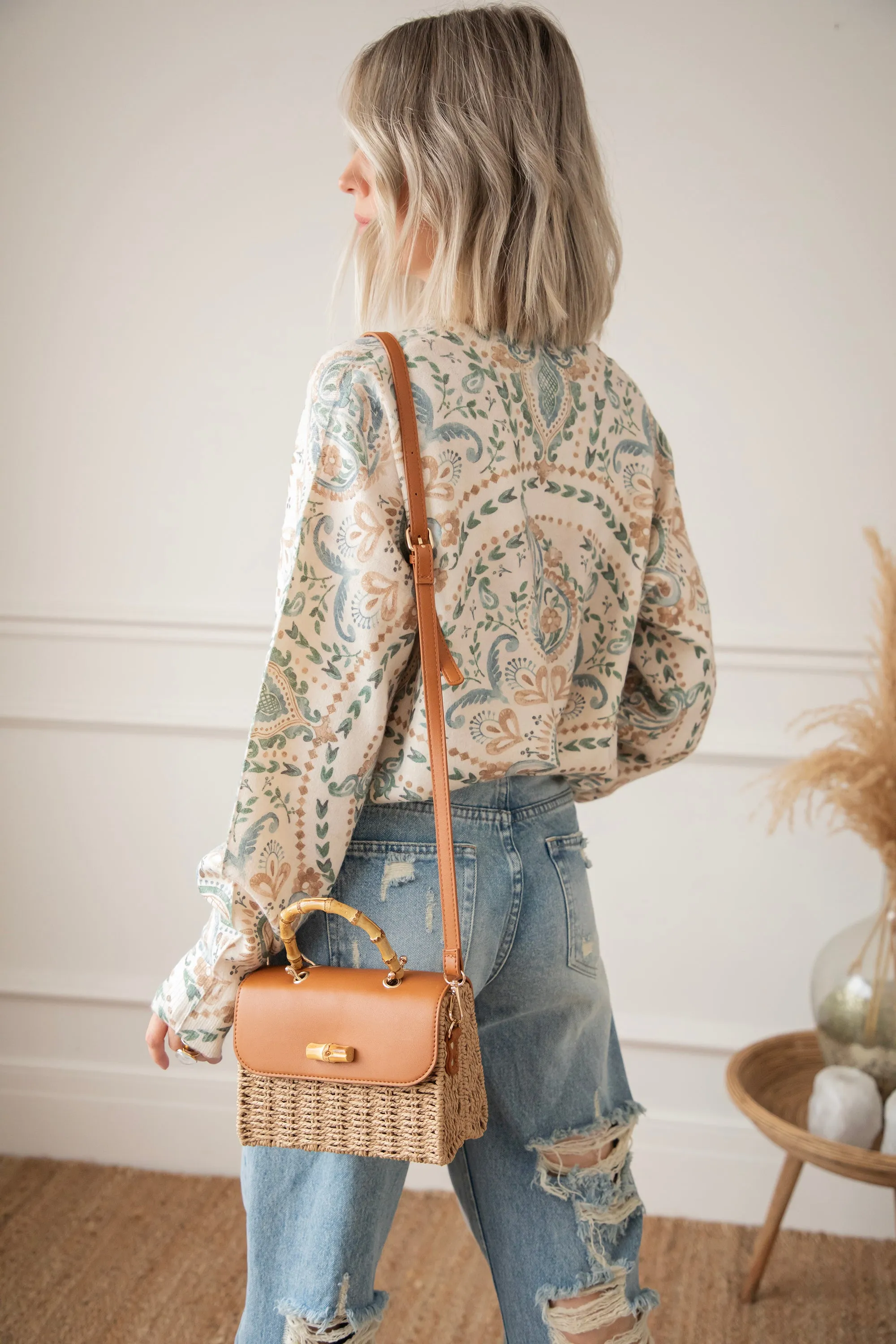 Penny Paisley  Beige/Blue - Trui