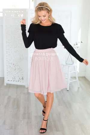 Pink Dotted Tulle Skirt