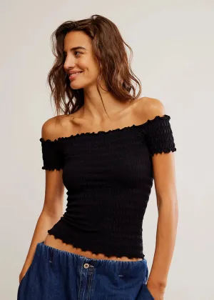 Pucker Up Seamless Tee - Black