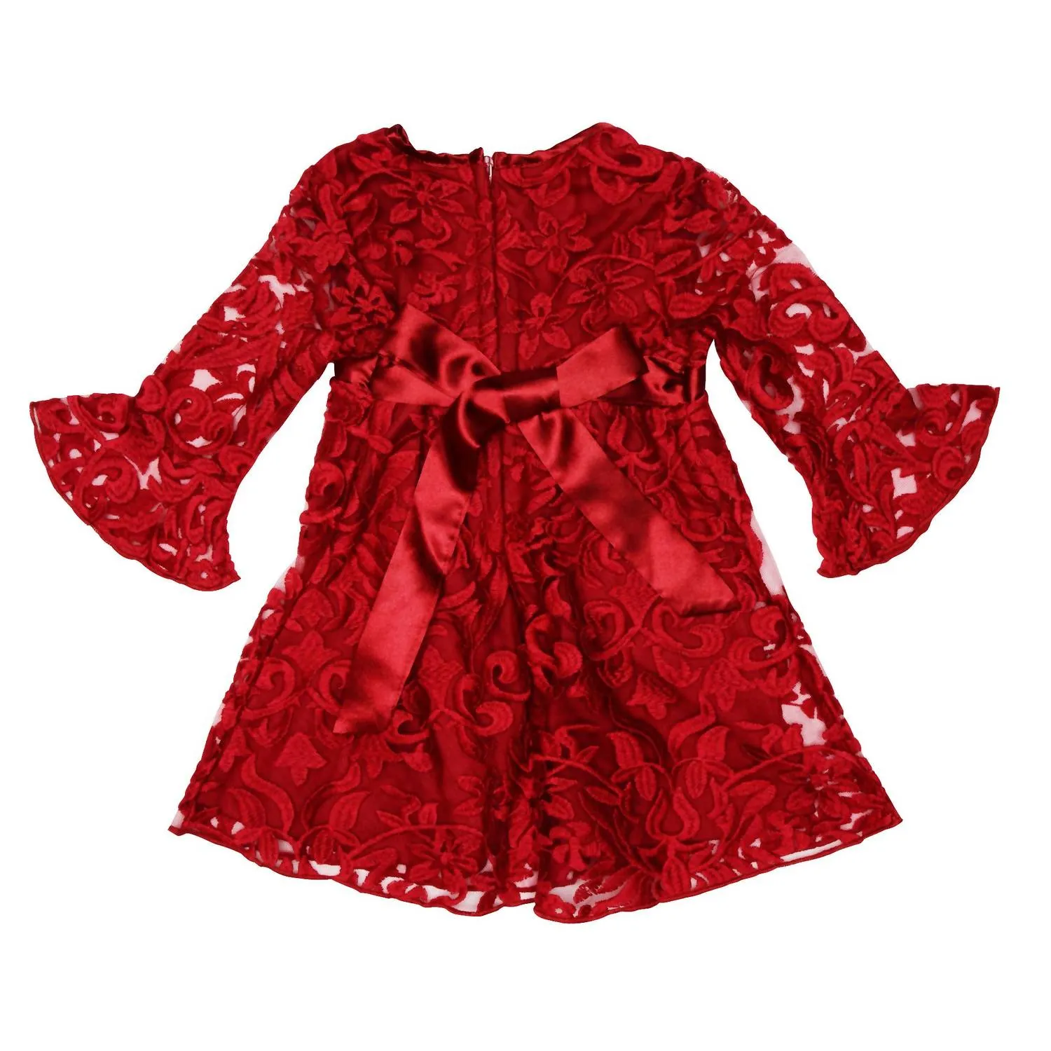 "luxe" Baby And Toddler Dress In Red