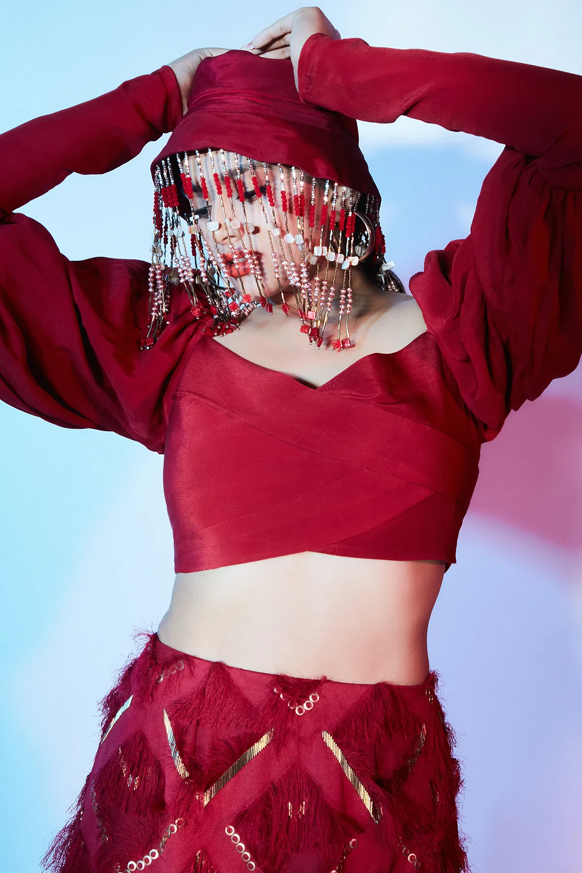 Red Drape Top
