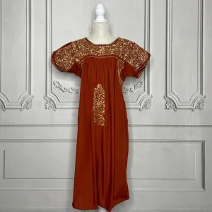 San Antonino Gala Dress - Short Burnt Orange