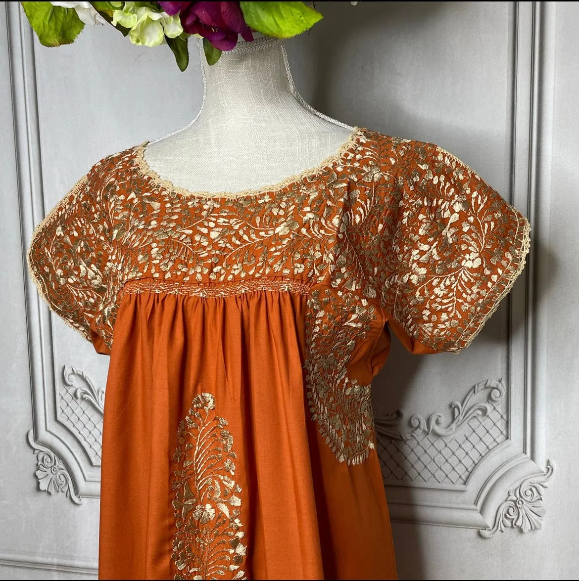 San Antonino Gala Dress - Short Burnt Orange