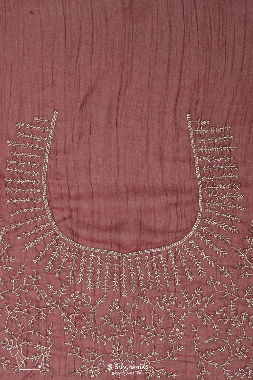 Sangria Purple Tissue Handcrafted Saree