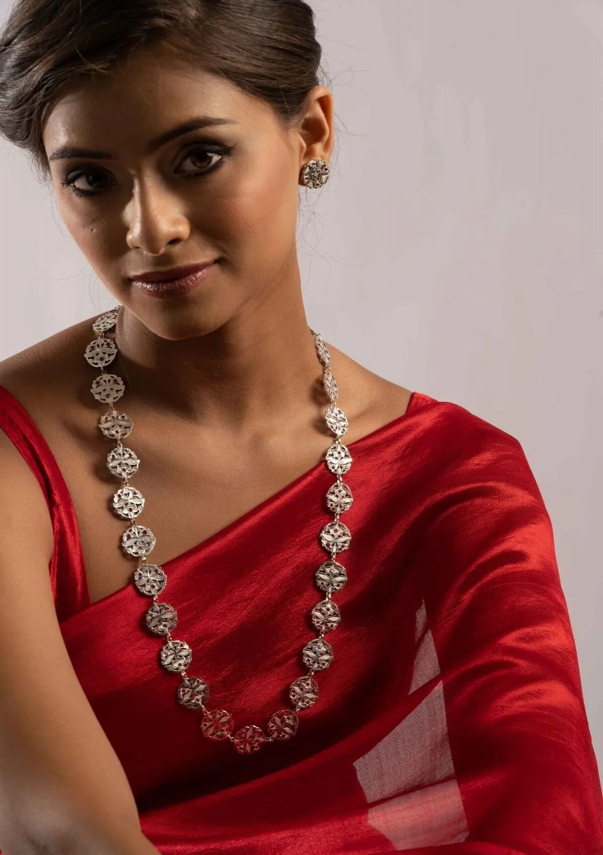 Santoshi Handmade Silver Necklace