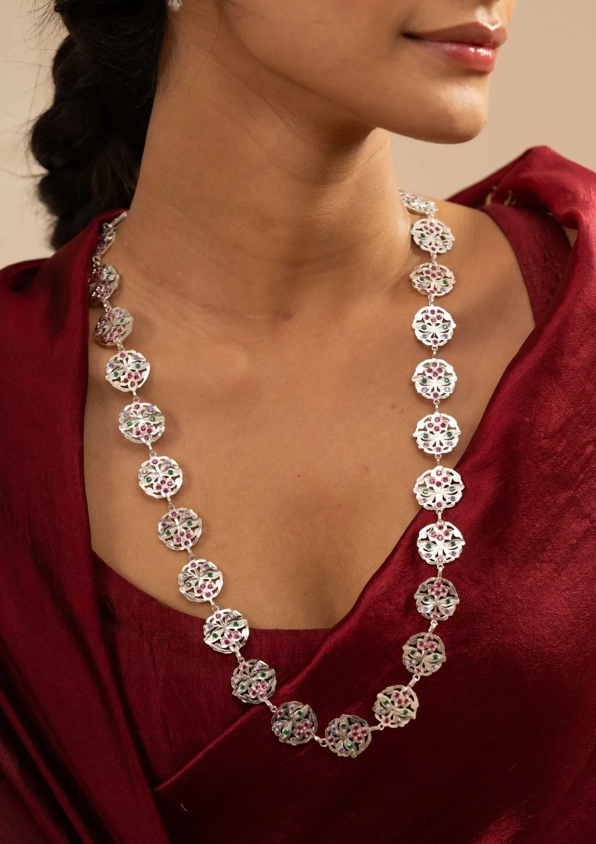 Shanta Silver Necklace