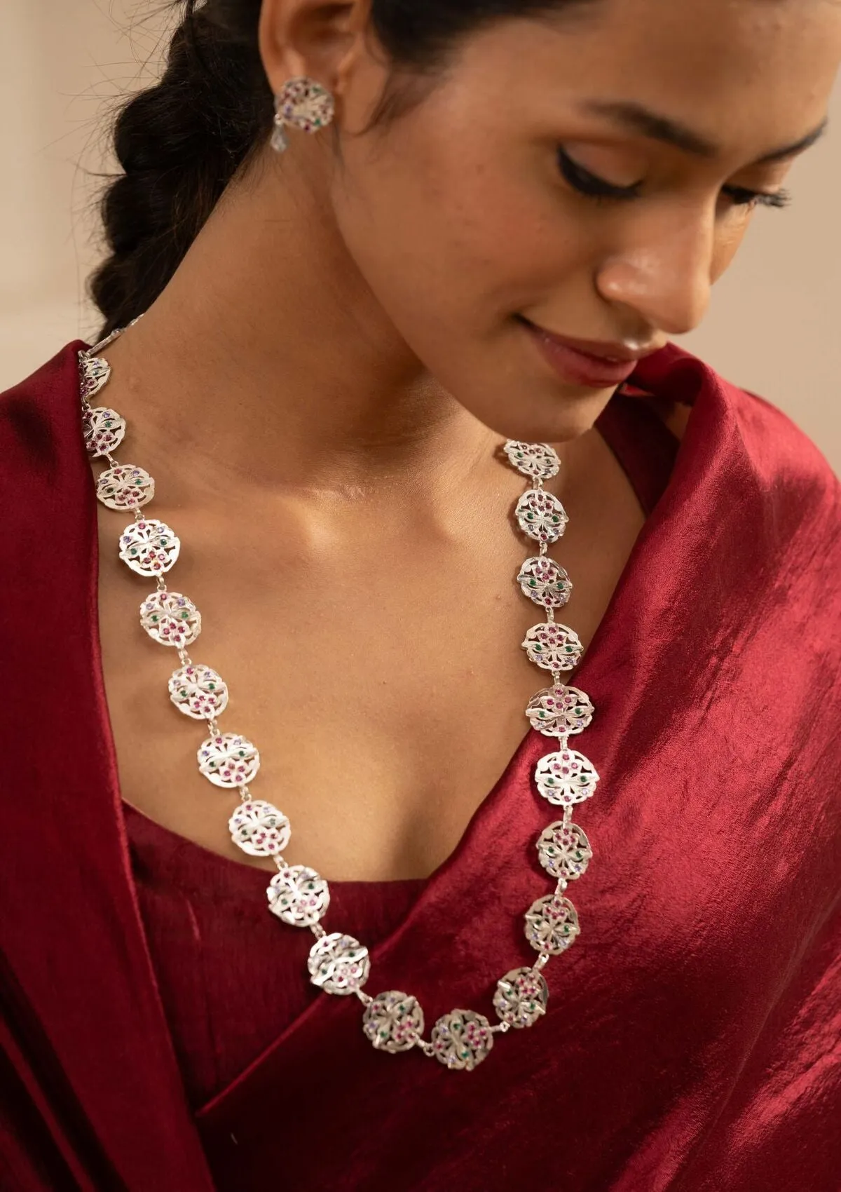 Shanta Silver Necklace