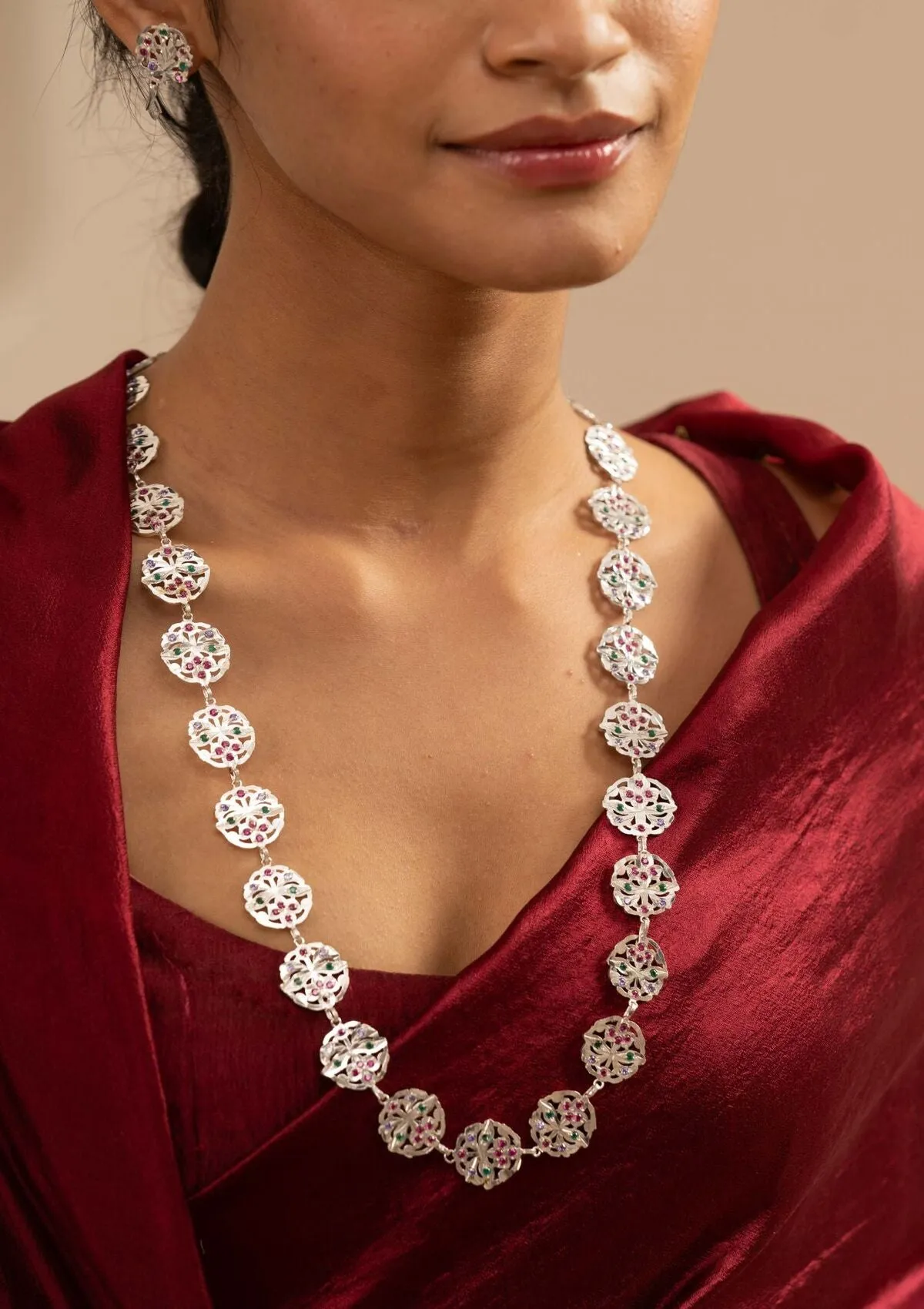 Shanta Silver Necklace