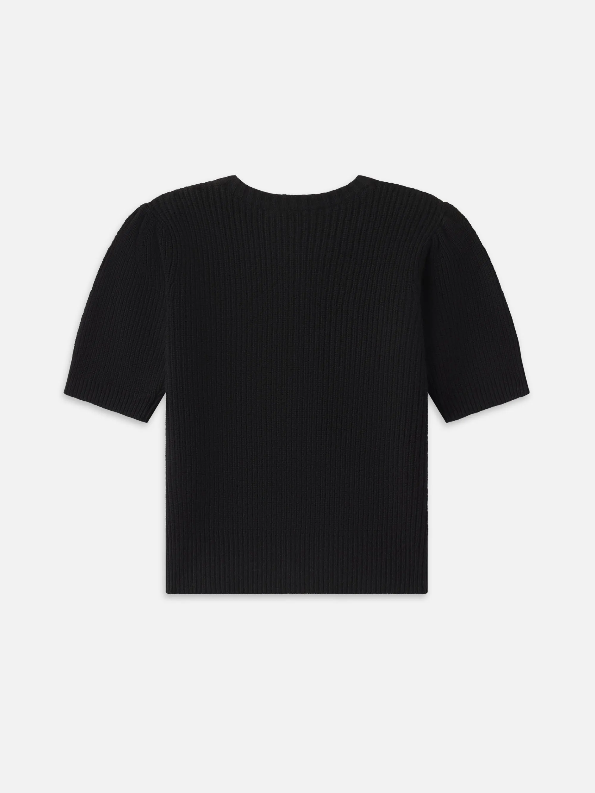 Shrunken Short Sleeve Cardi -- Black