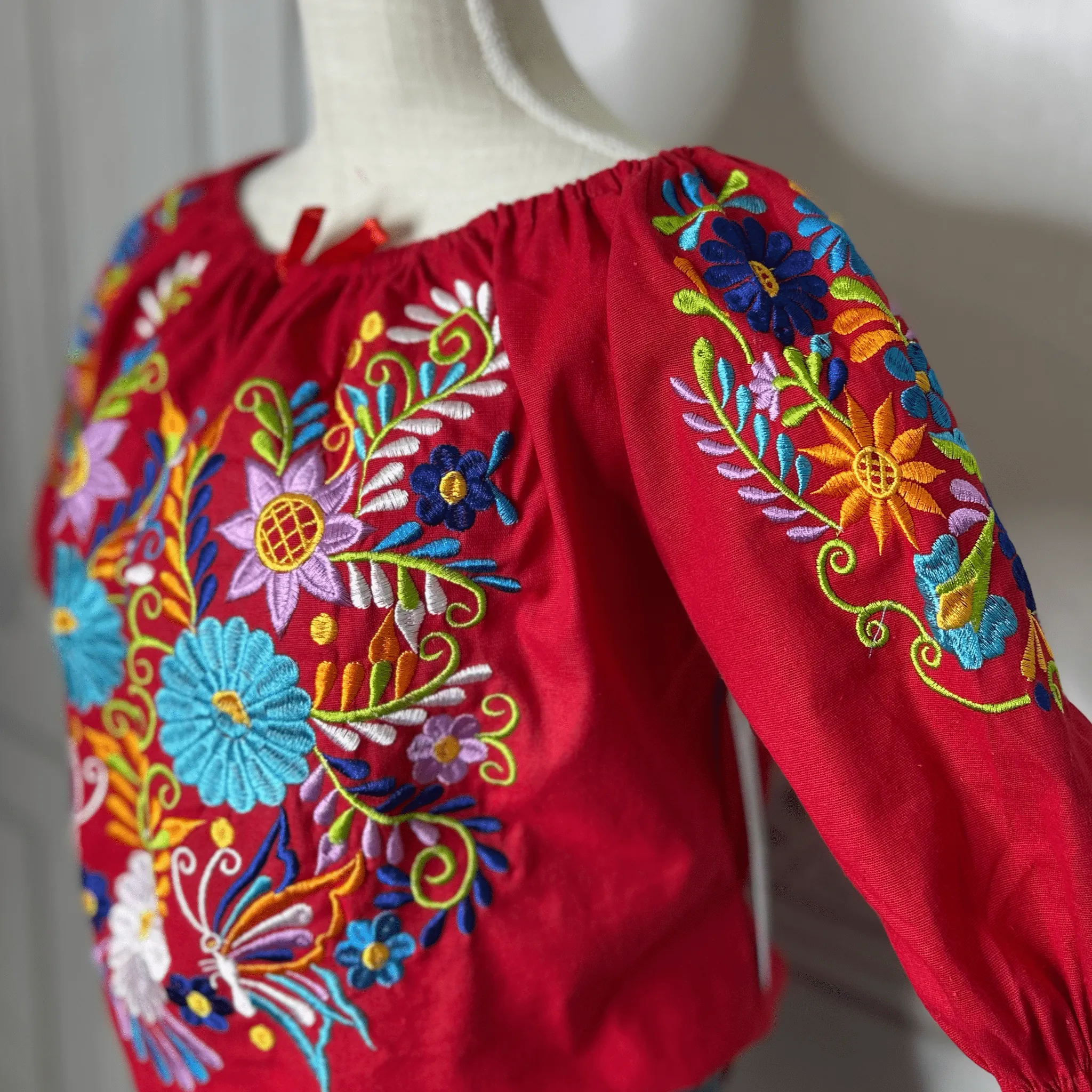 Sleeve Off Shoulder Mexican Blouse Daisy