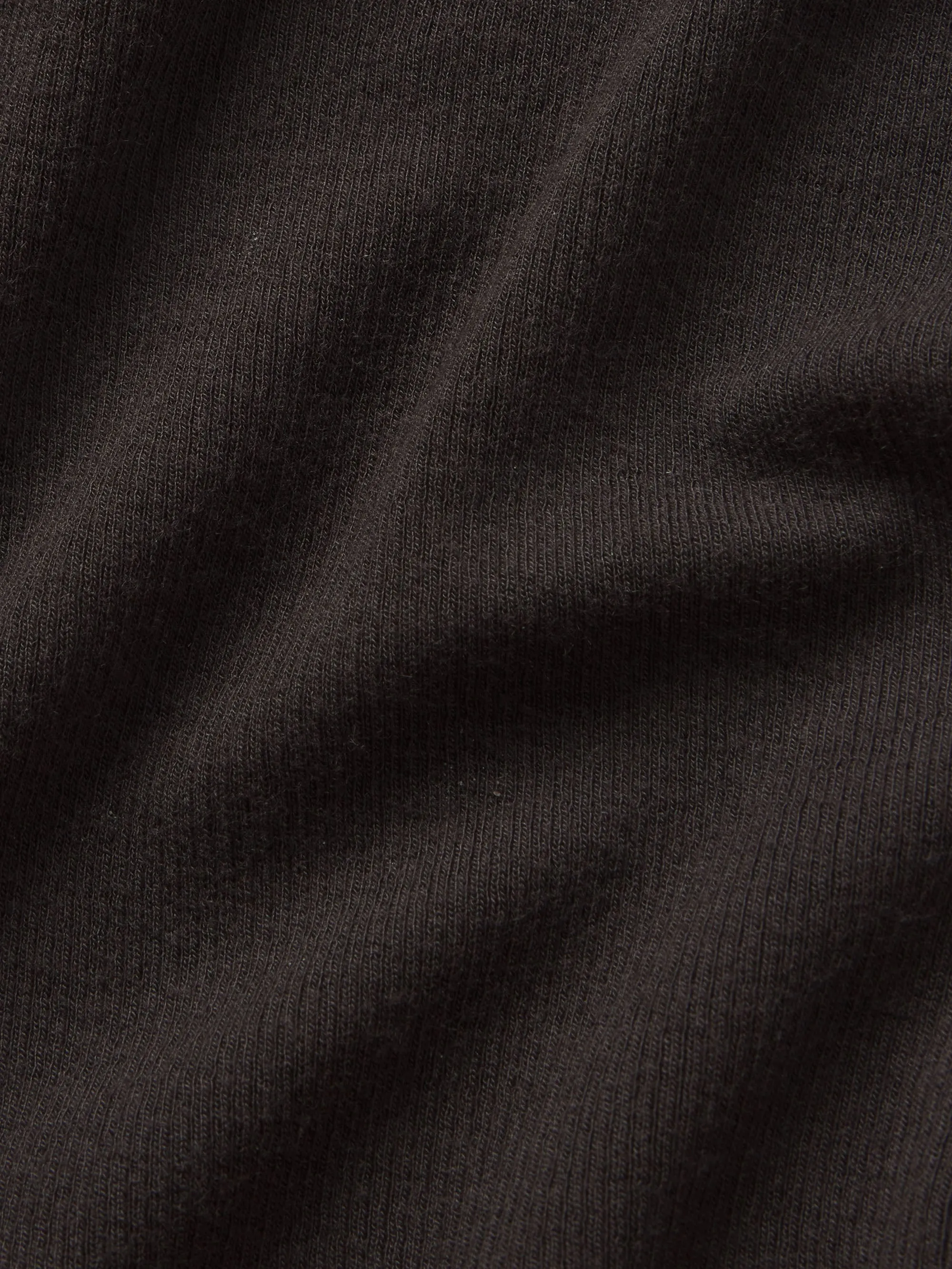 Slinky Long Sleeve Rib Henley -- Chocolate Brown