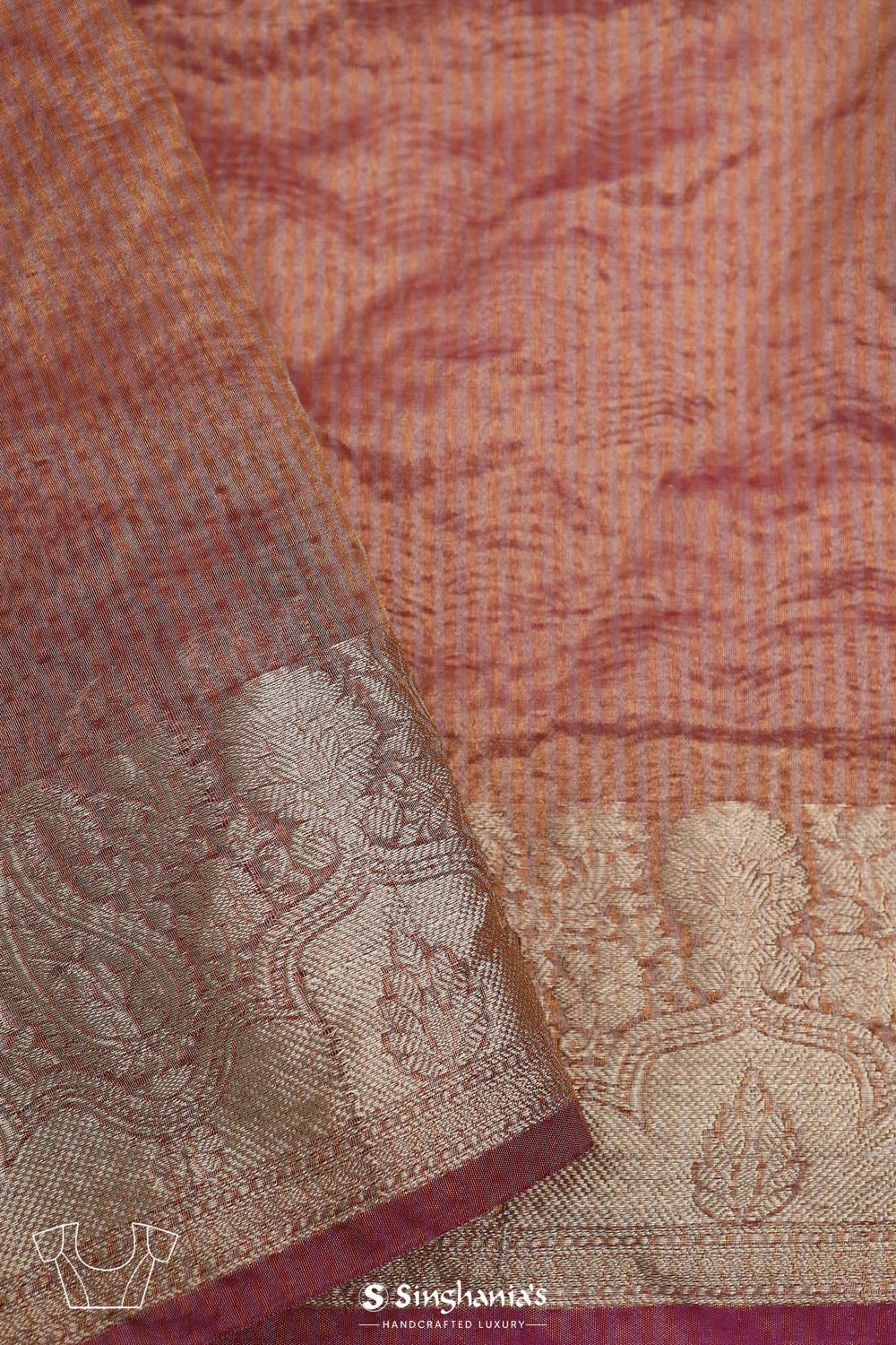 Smyrna Purple Crafted Tissue Saree