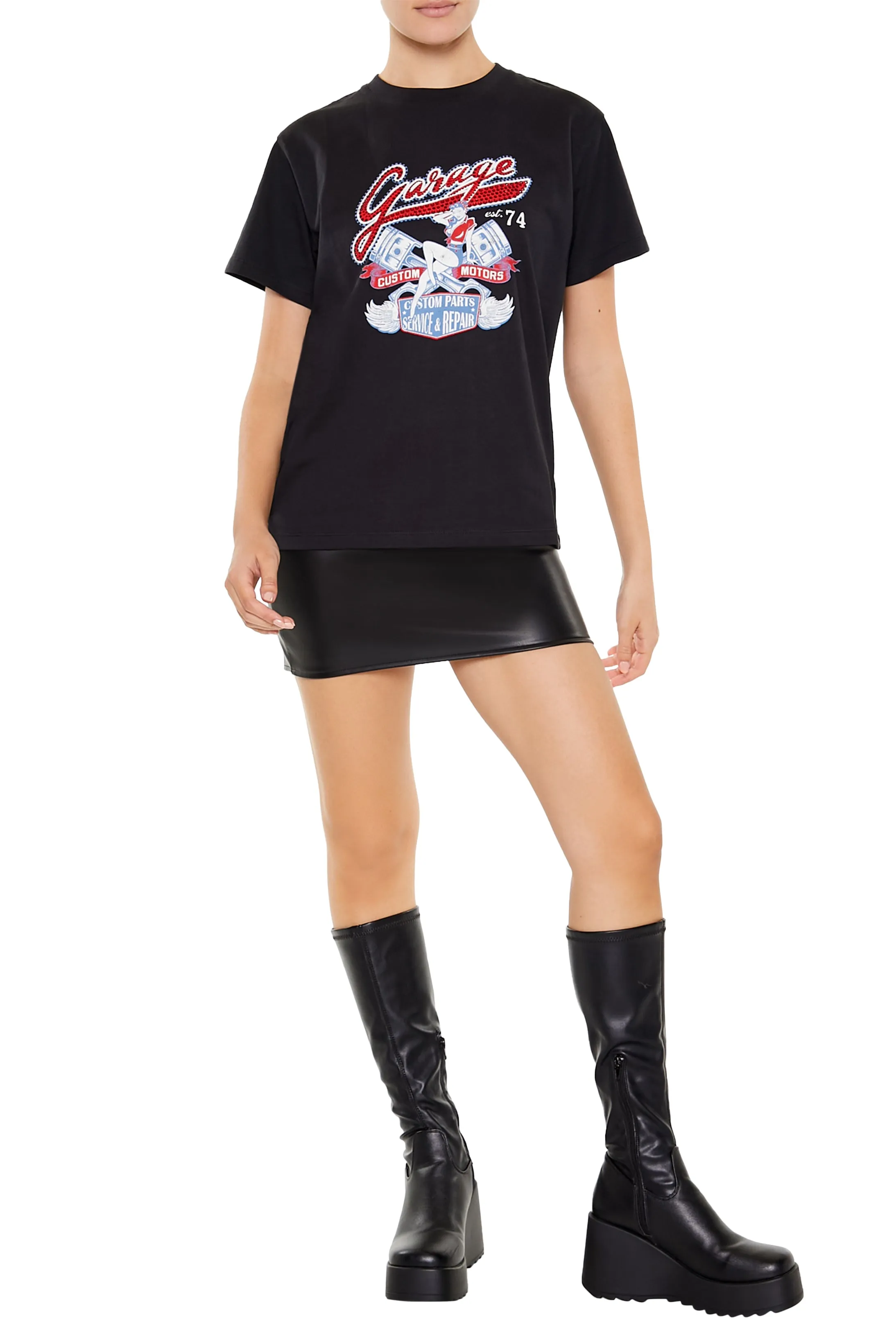 Studded Garage Graphic T-Shirt