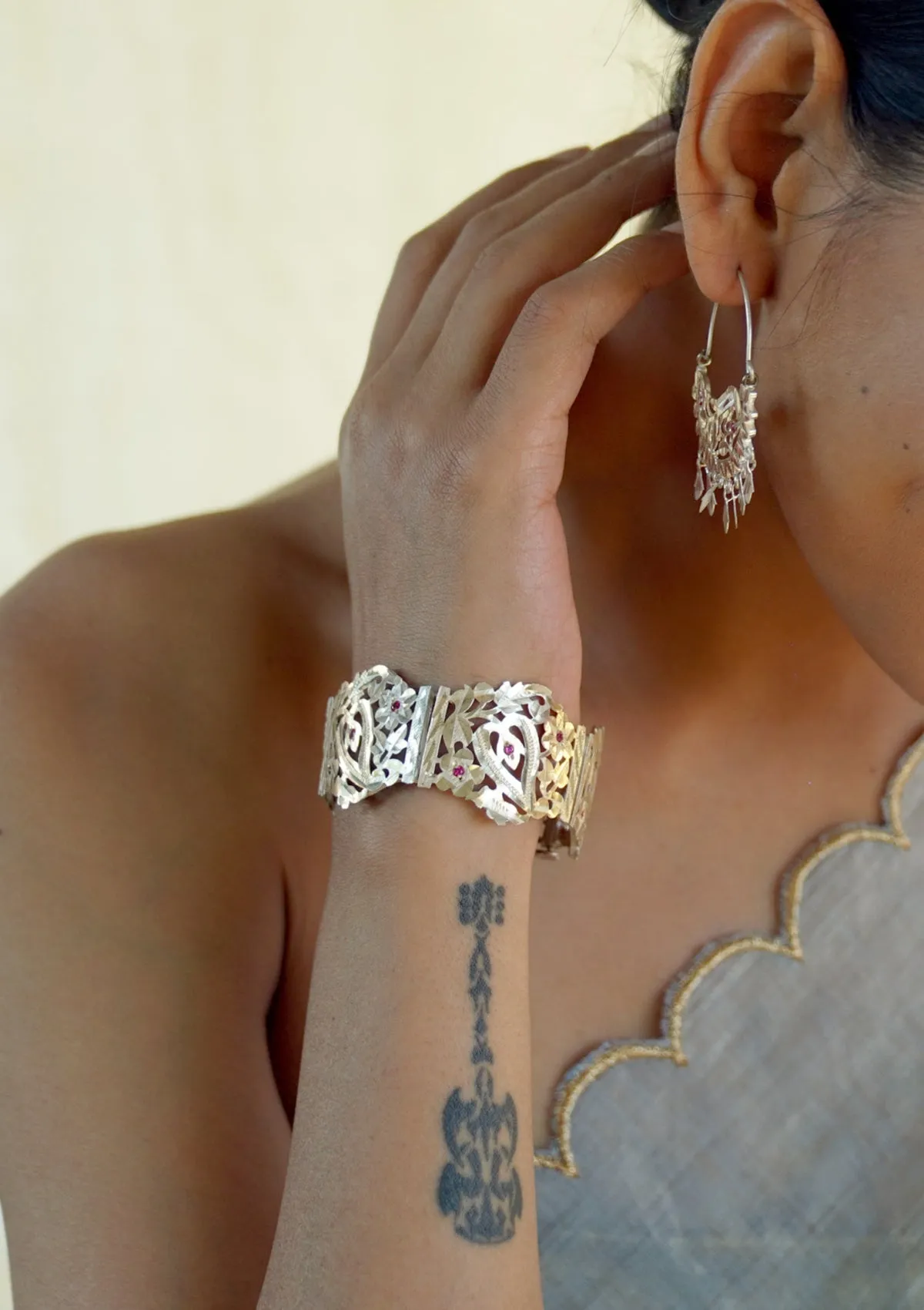 Sunanda Handmade Silver Bracelet