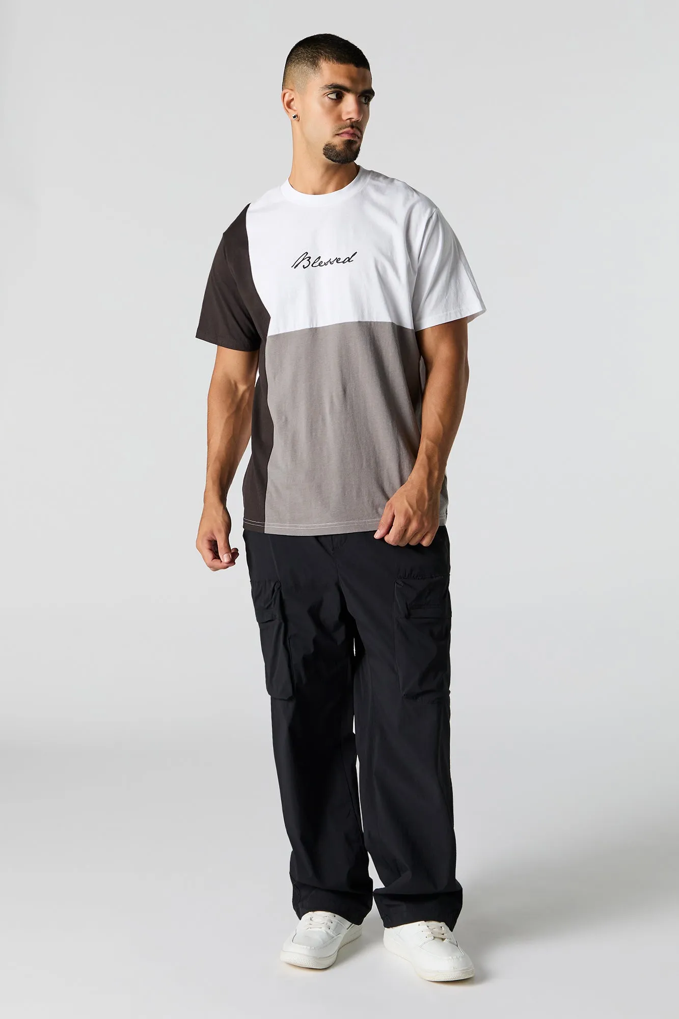 T-shirt avec blocs de couleurs