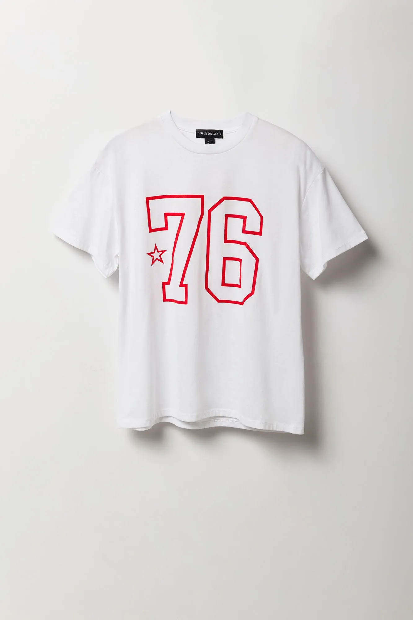 T-shirt de coupe garçonne à imprimé 76