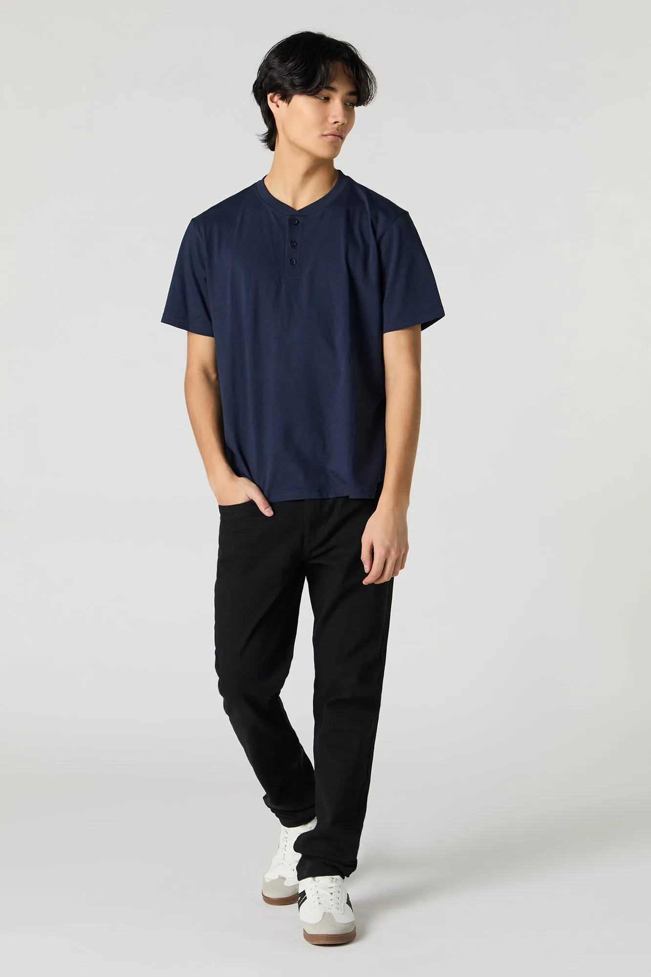 T-shirt Henley uni