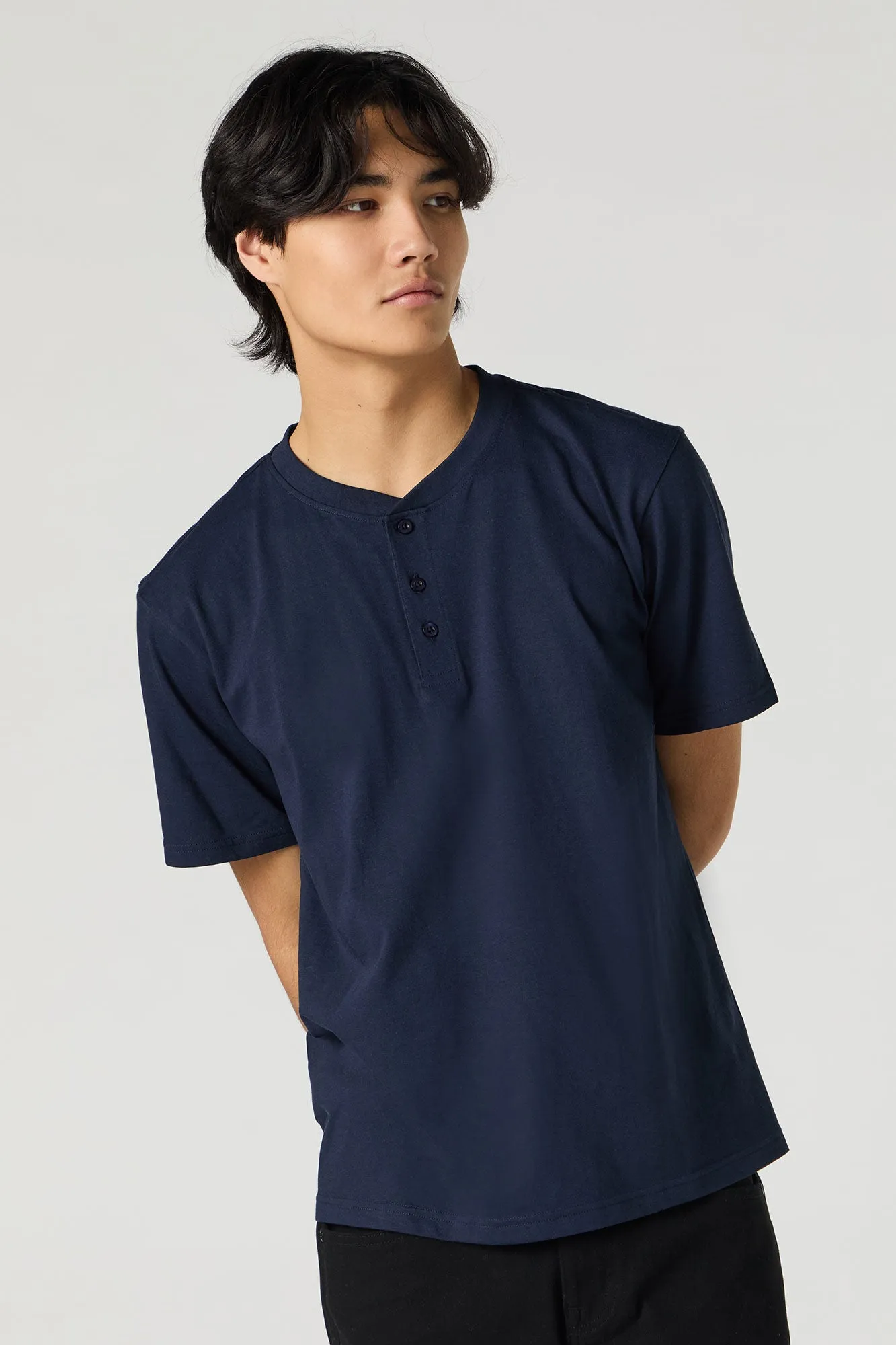 T-shirt Henley uni