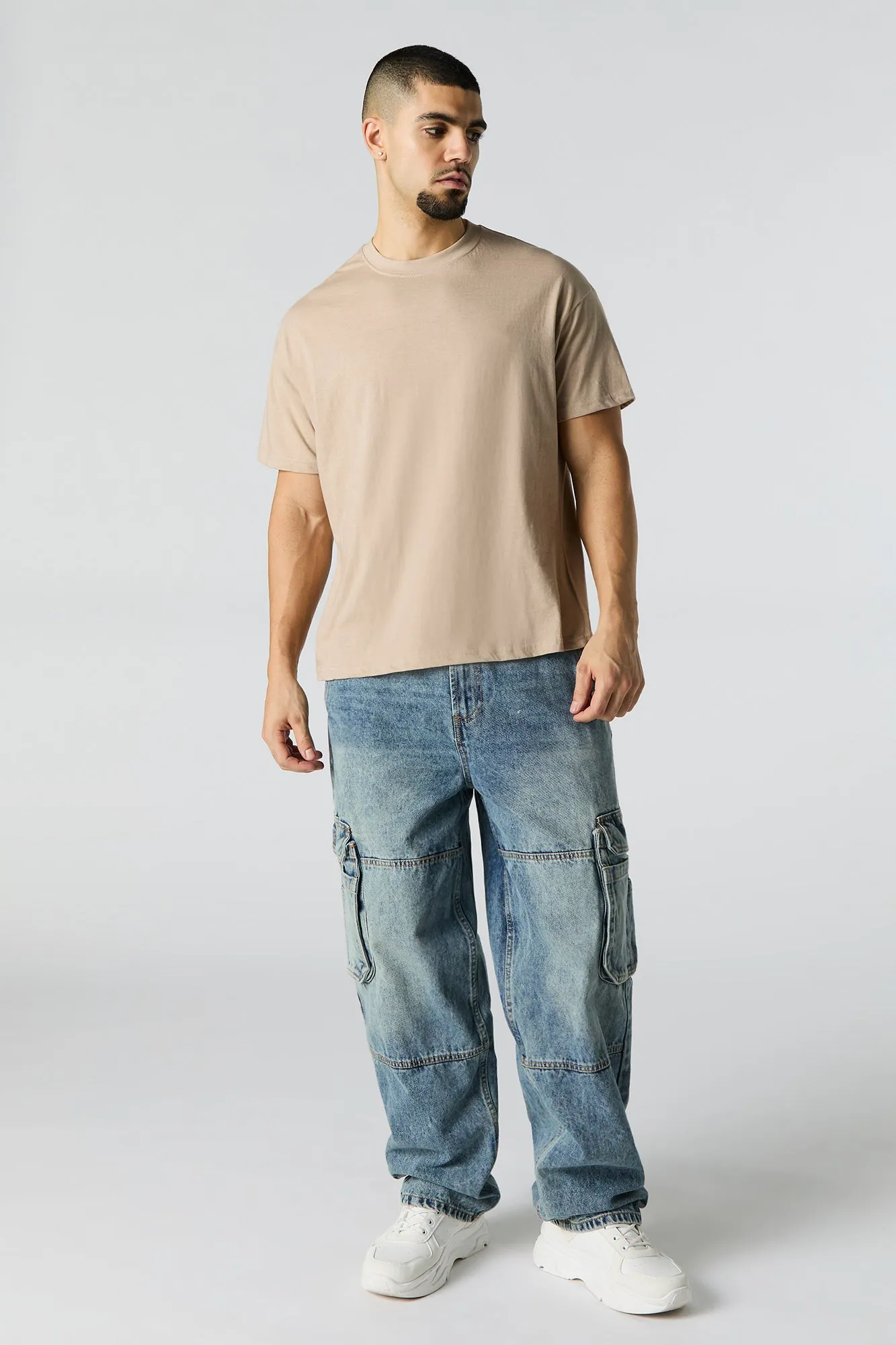 T-shirt ras du cou décontracté uni