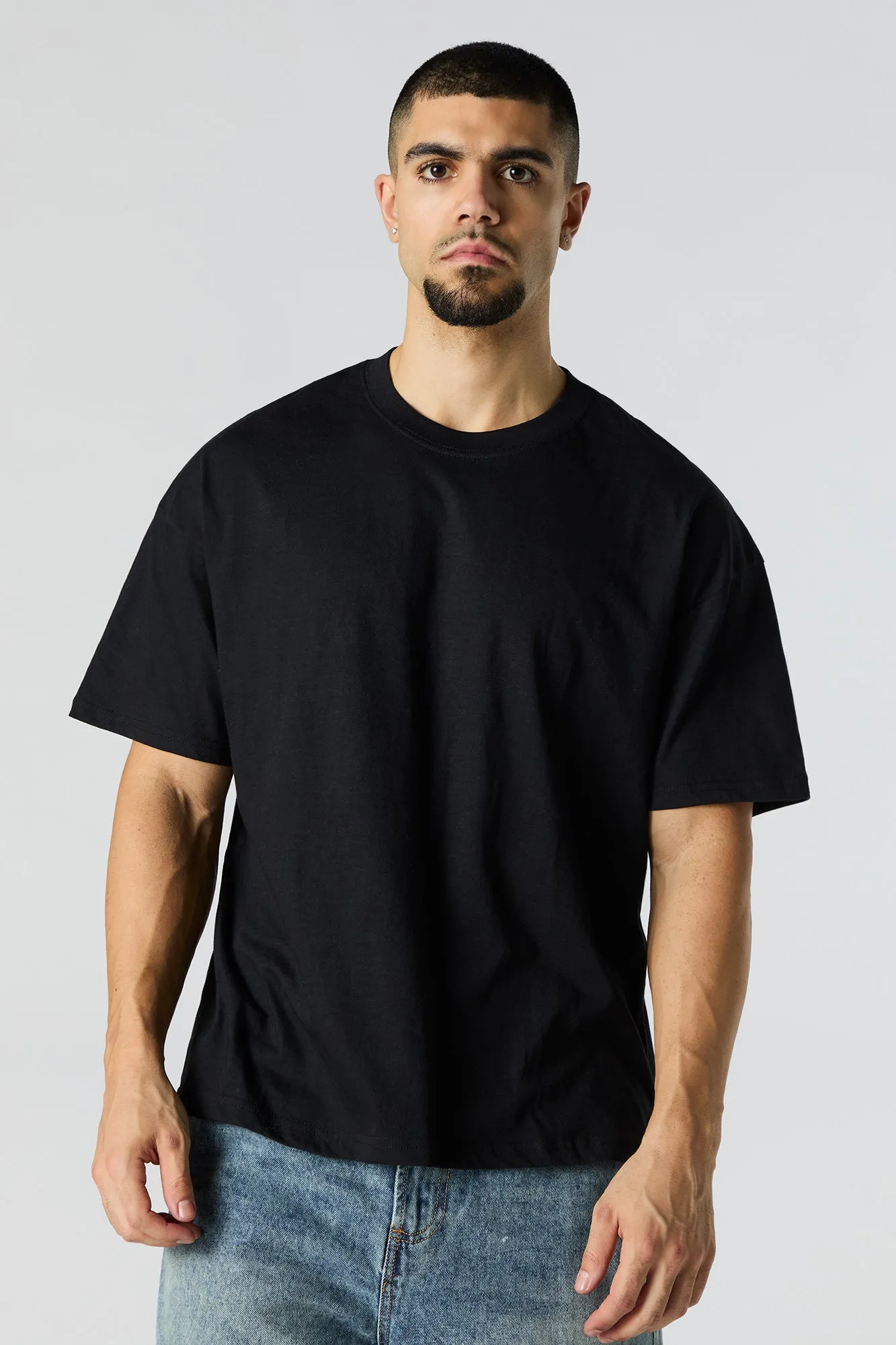 T-shirt ras du cou décontracté uni